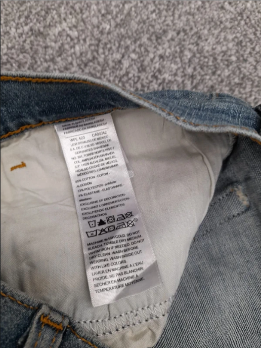 Levi's Blue Denim Jeans UK Regular Fit Straight 36" image 5