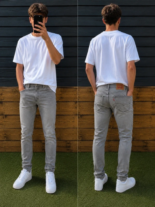 Levi's Red Tab Grey 511 Slim Fit Jeans 30"