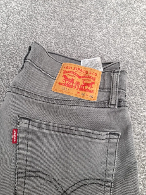 Levi's Red Tab Grey 511 Slim Fit Jeans 30" image 7