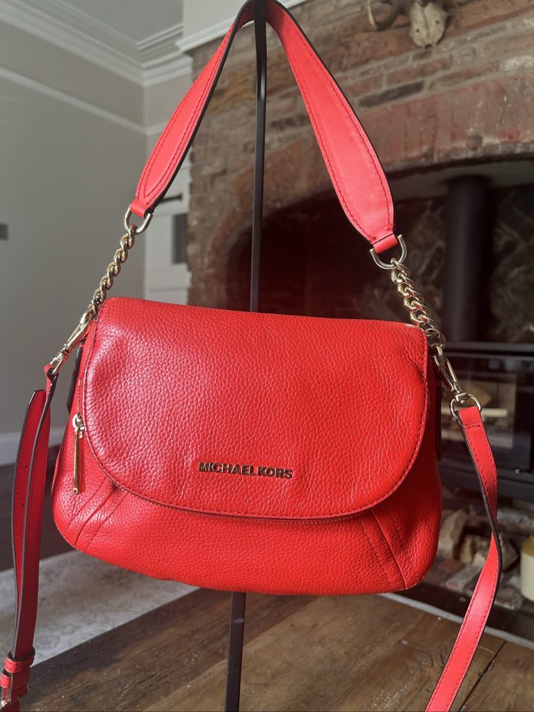 Michael Kors Red Leather Shoulder Bag