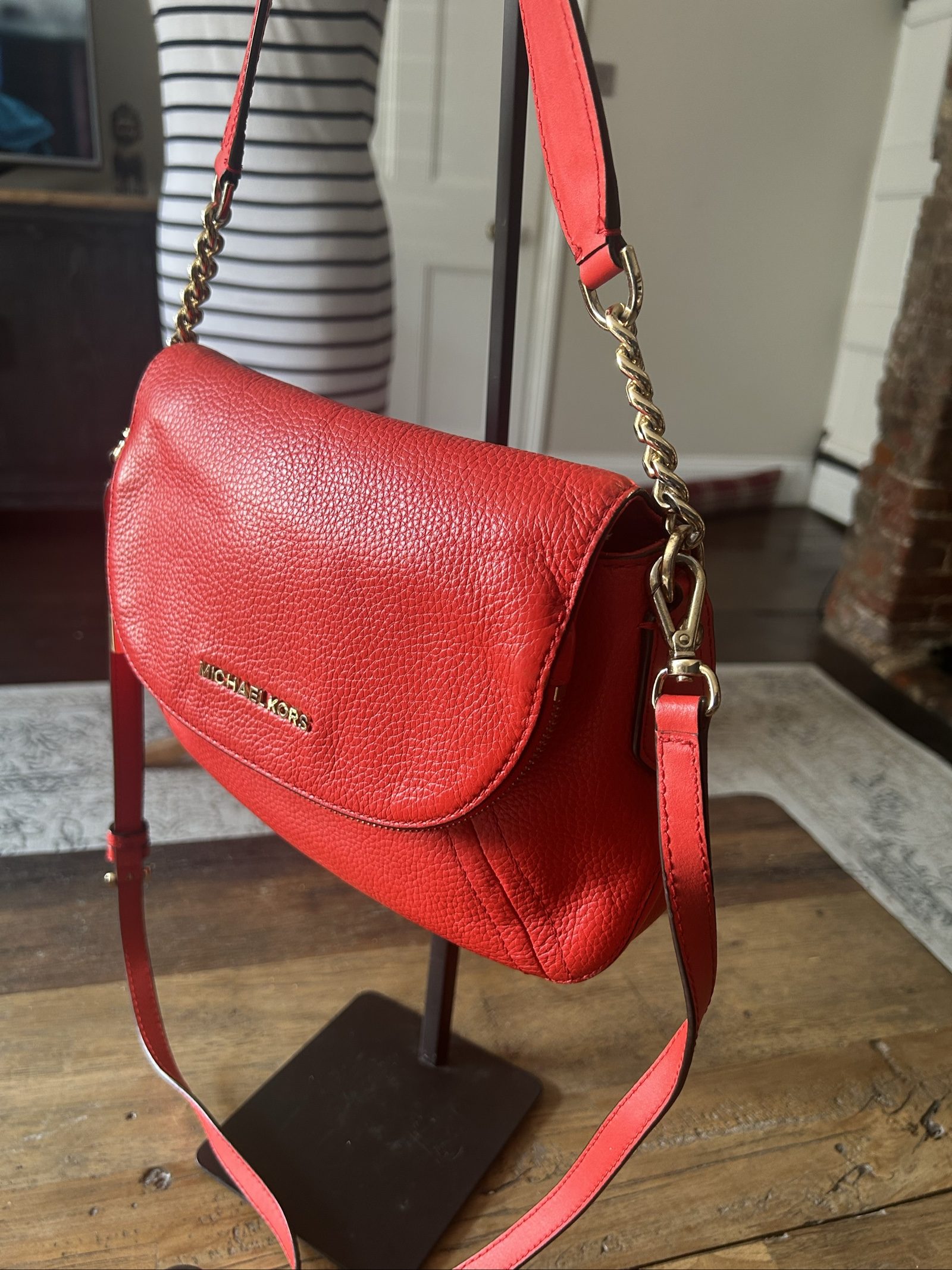 Michael Kors Red Leather Shoulder Bag image 3