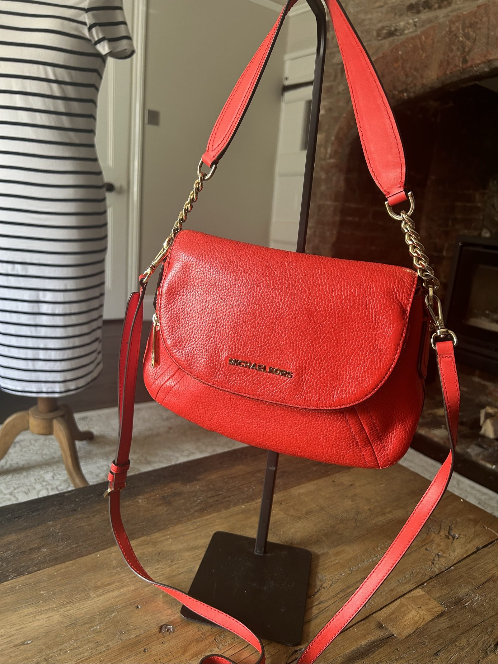Michael Kors Red Leather Shoulder Bag image 4