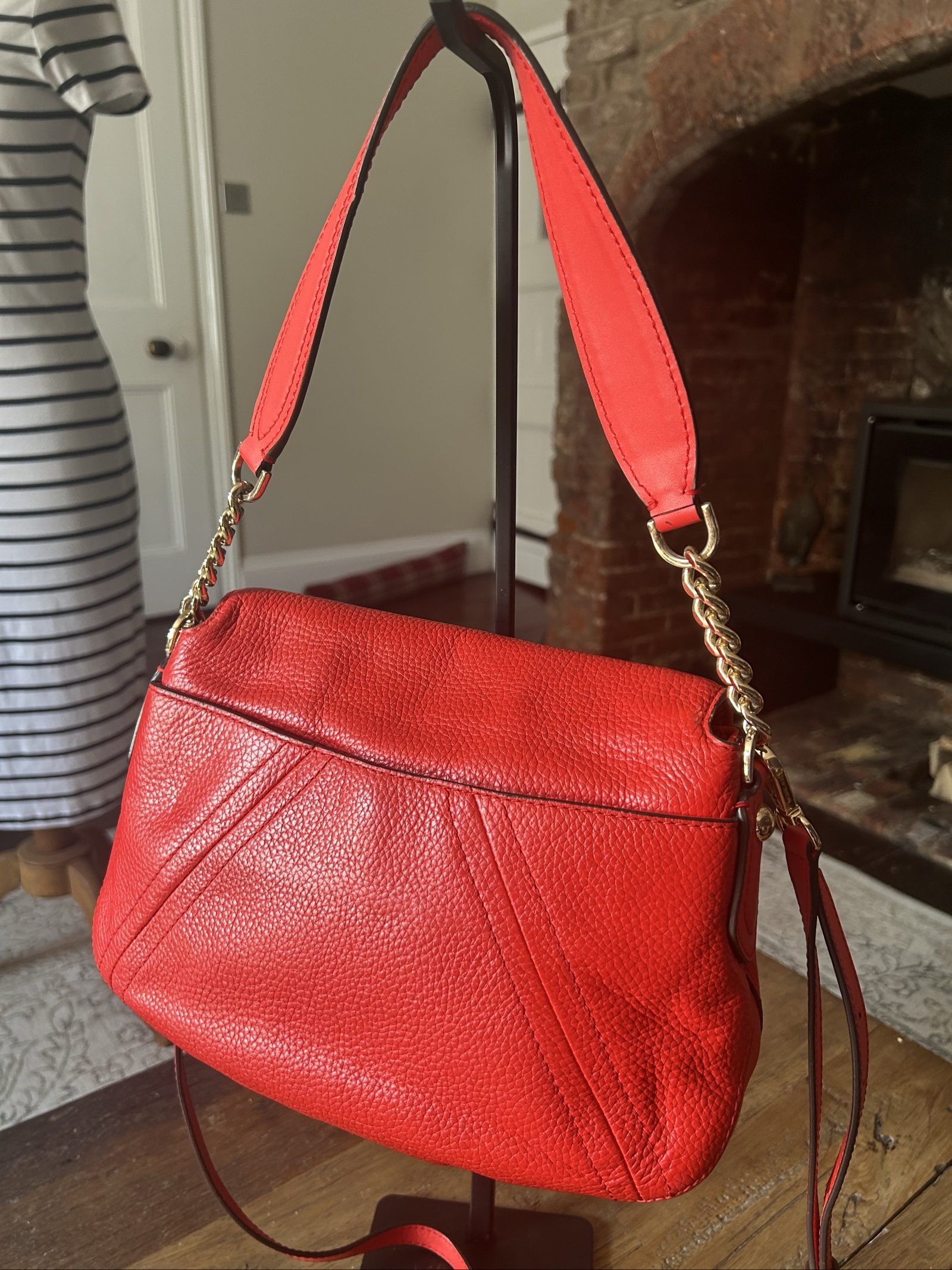 Michael Kors Red Leather Shoulder Bag image 5