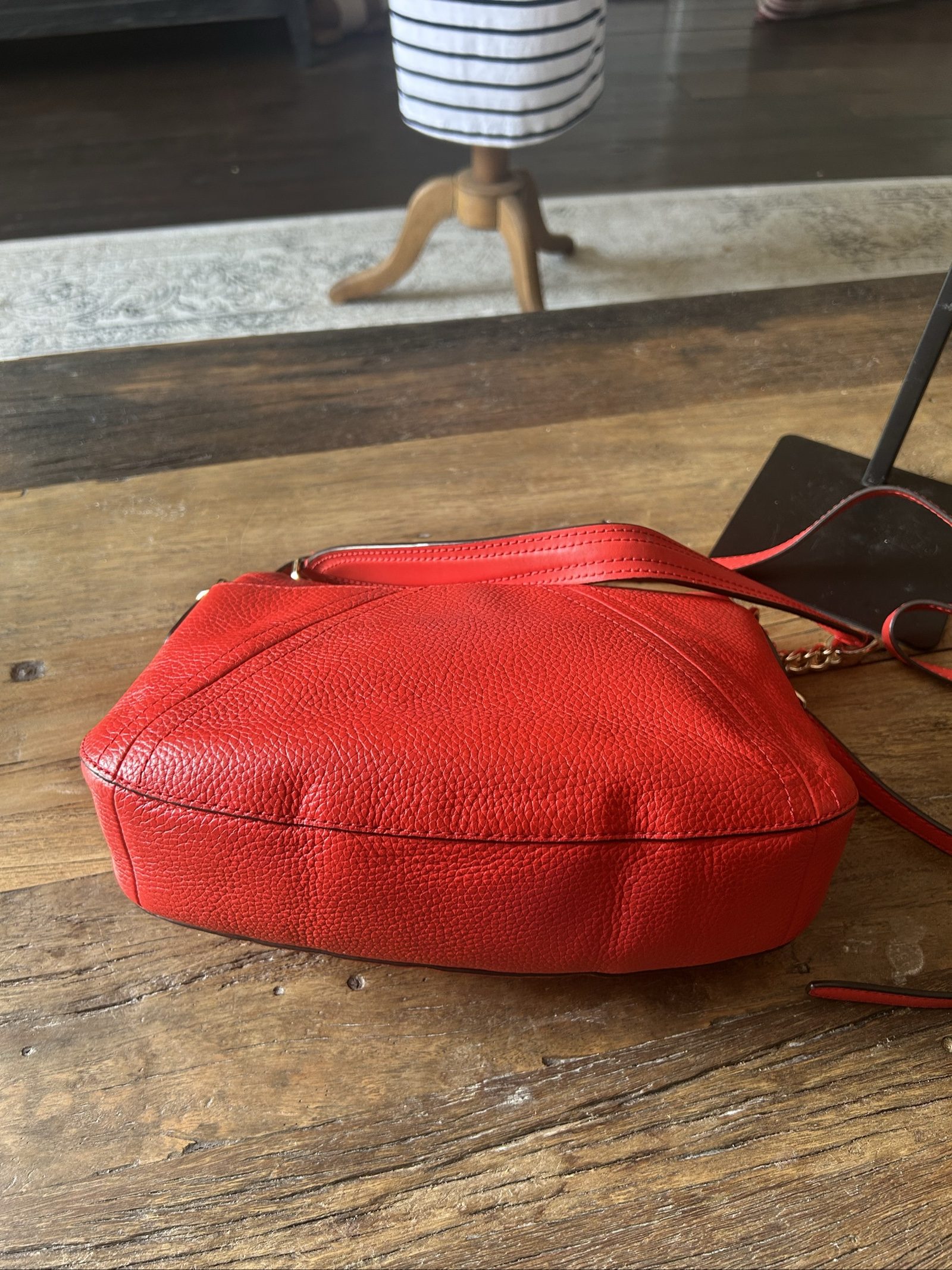 Michael Kors Red Leather Shoulder Bag image 6