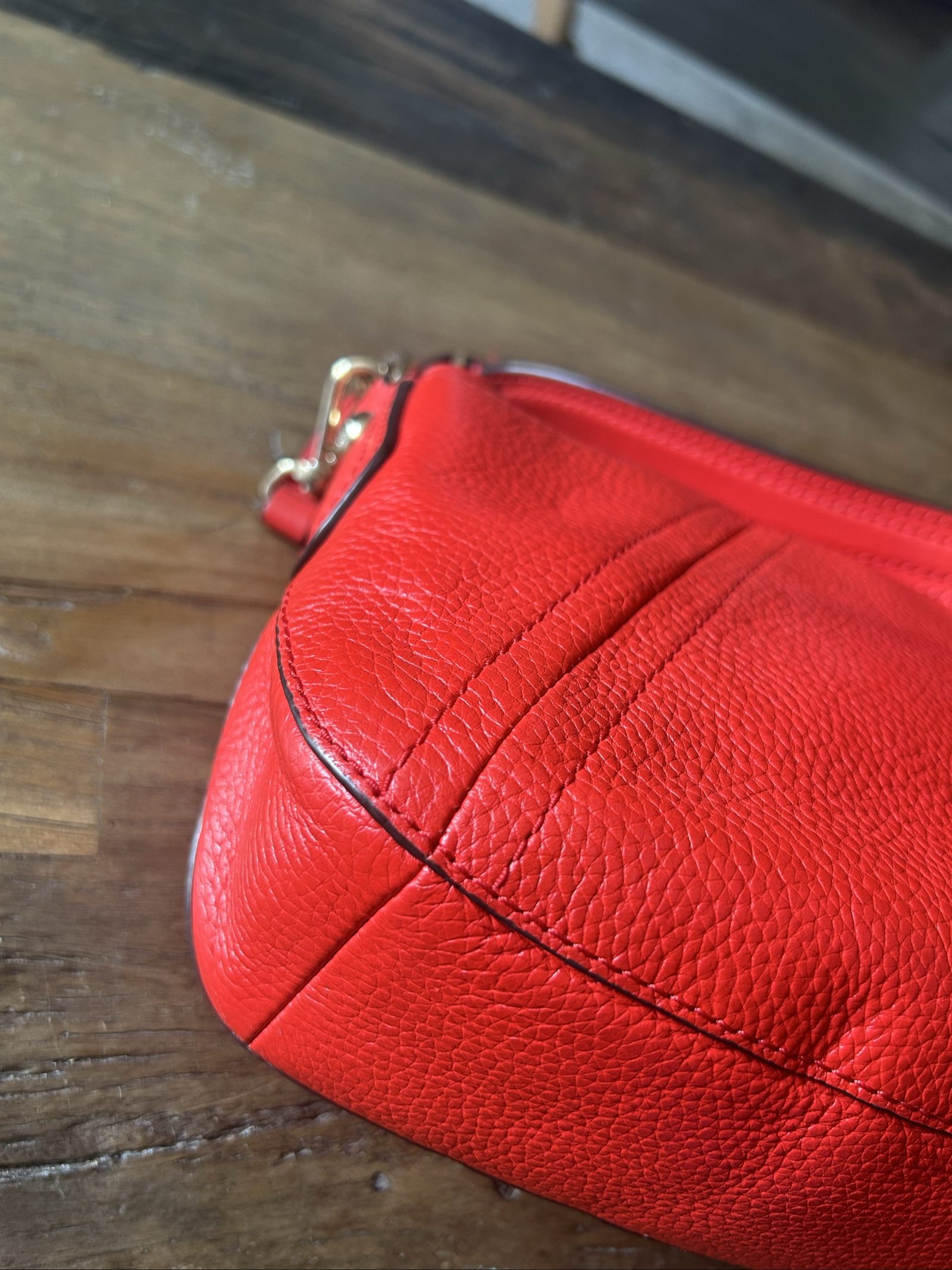 Michael Kors Red Leather Shoulder Bag image 7