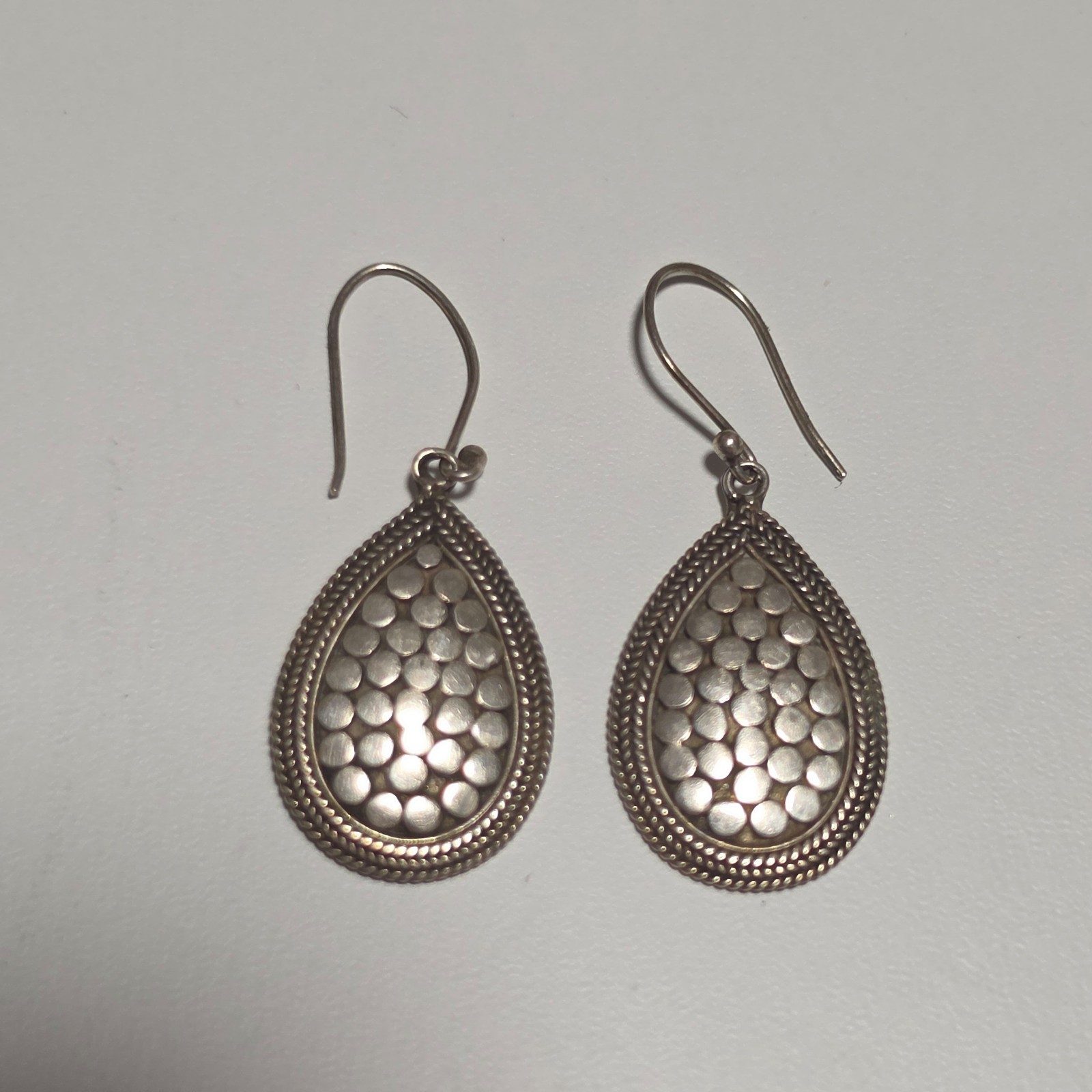 925 Silver Teardrop Dangle Earrings .b6 image 3