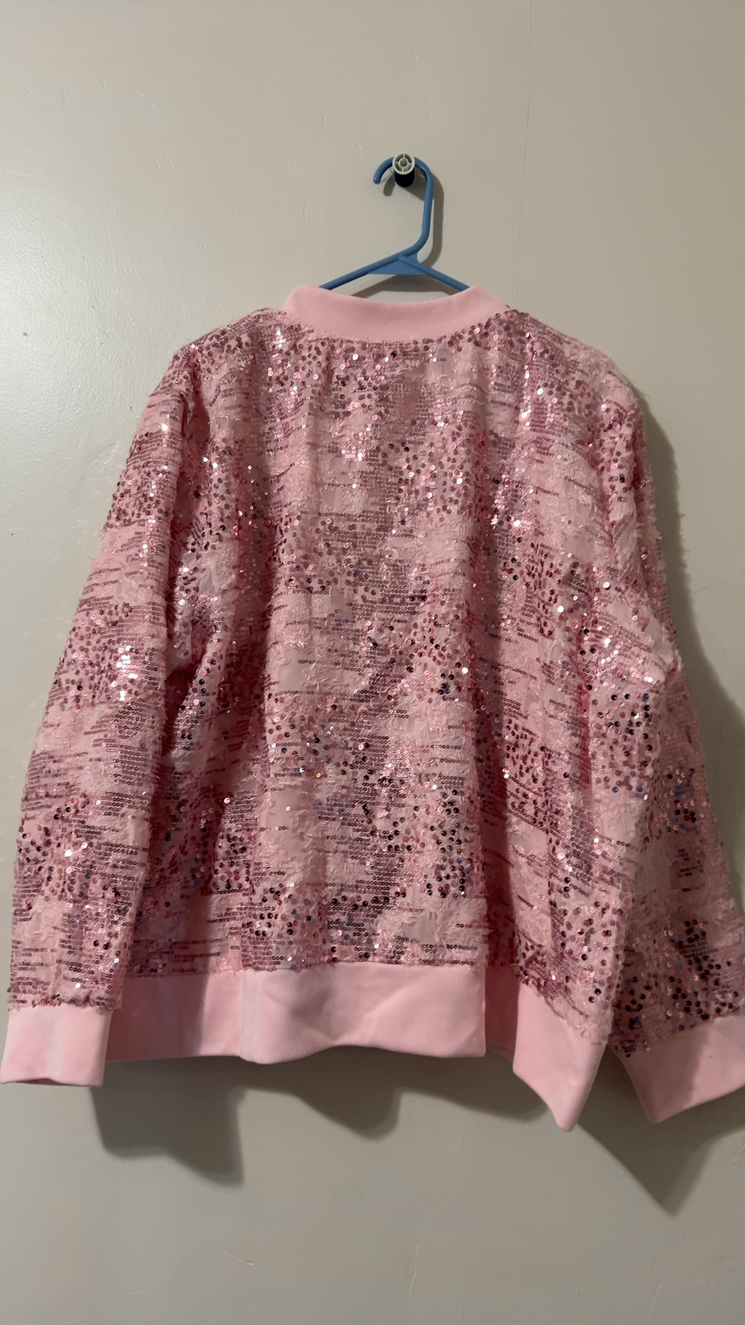 Mally Montreal Pink Sequin Embellished Bomber Jacket Large image 2