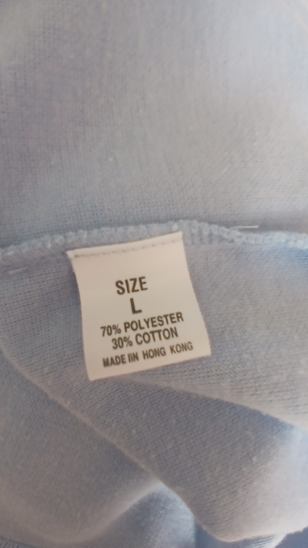 Anne Brooks Light Blue Cotton & Polyester T-Shirt Large image 4