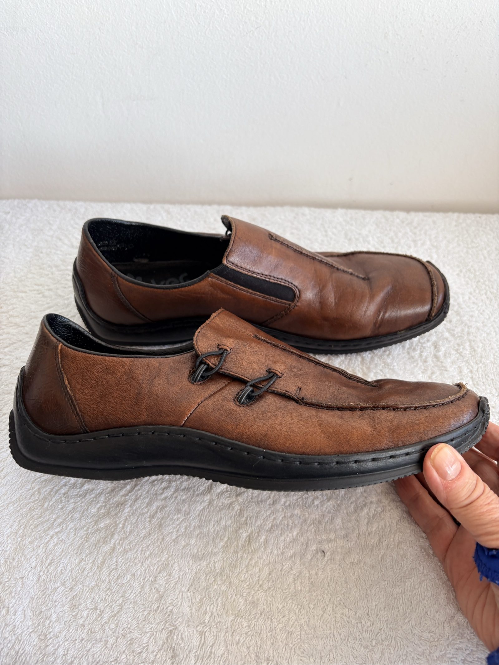 Brown Leather Casual Loafers Size 41 Men
