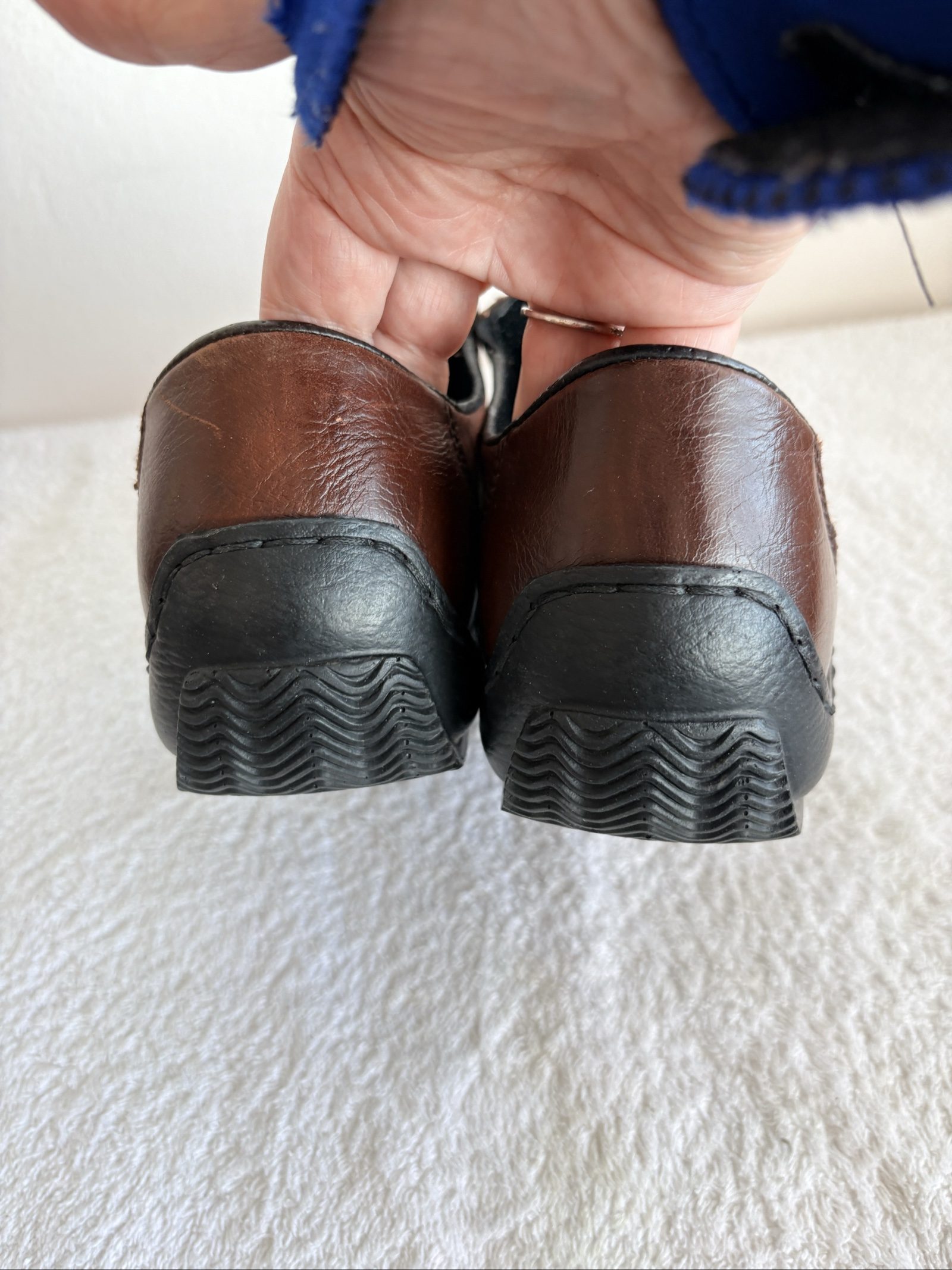 Brown Leather Casual Loafers Size 41 Men image 3