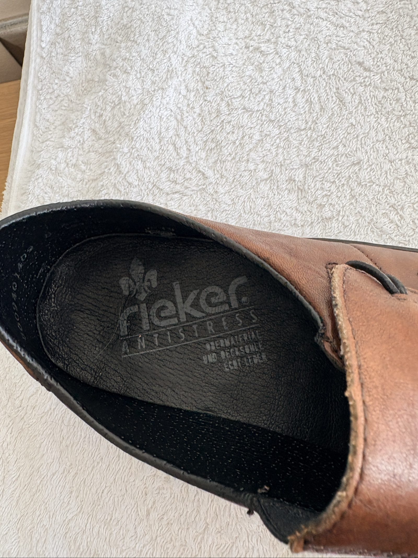 Brown Leather Casual Loafers Size 41 Men image 6