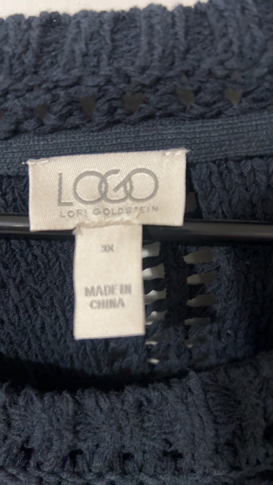 Lori Goldstein Navy Blue Knit Sweater 3X image 3