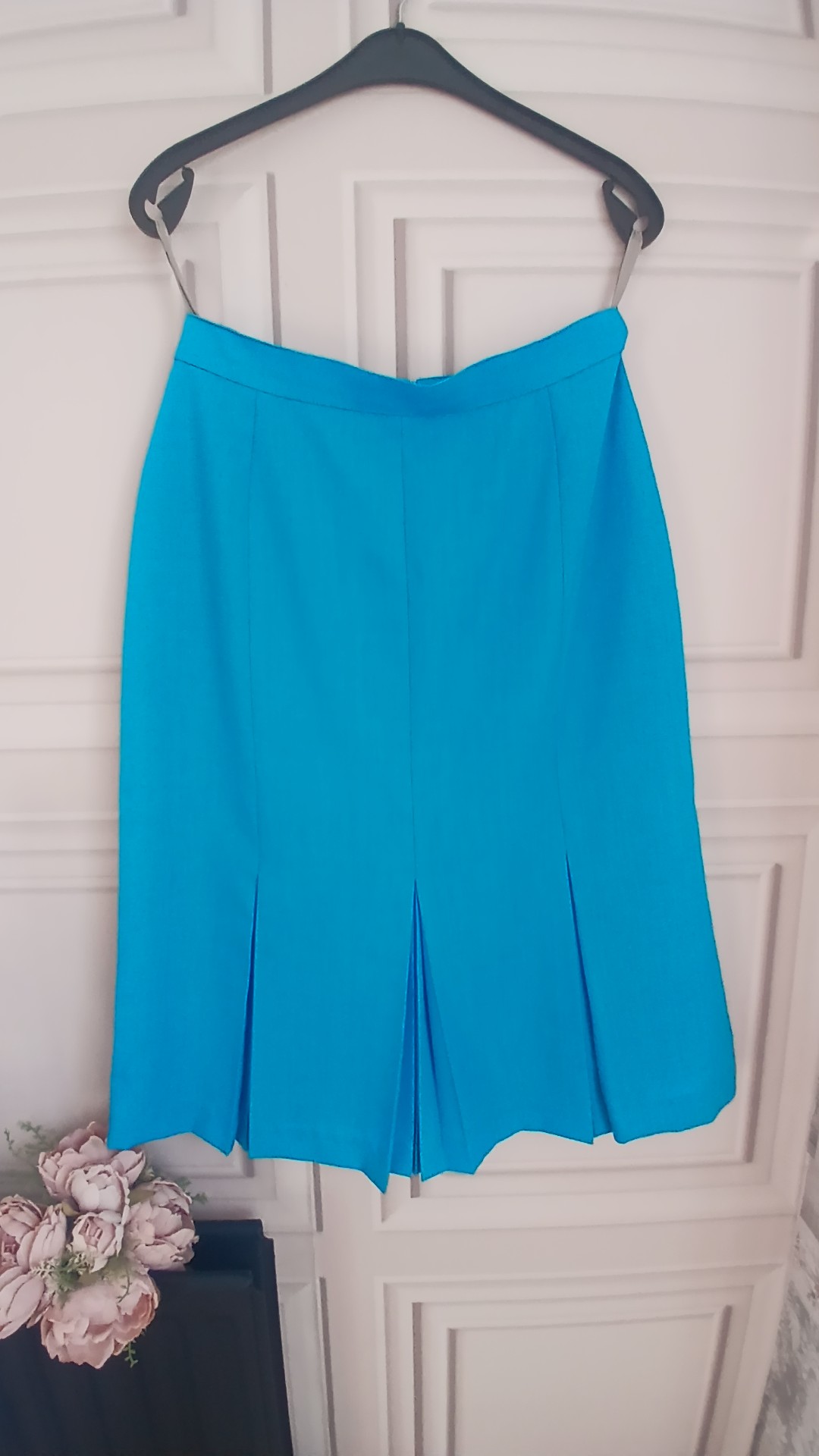 Turquoise Women's Jacket & Pleated Skirt Set image 2