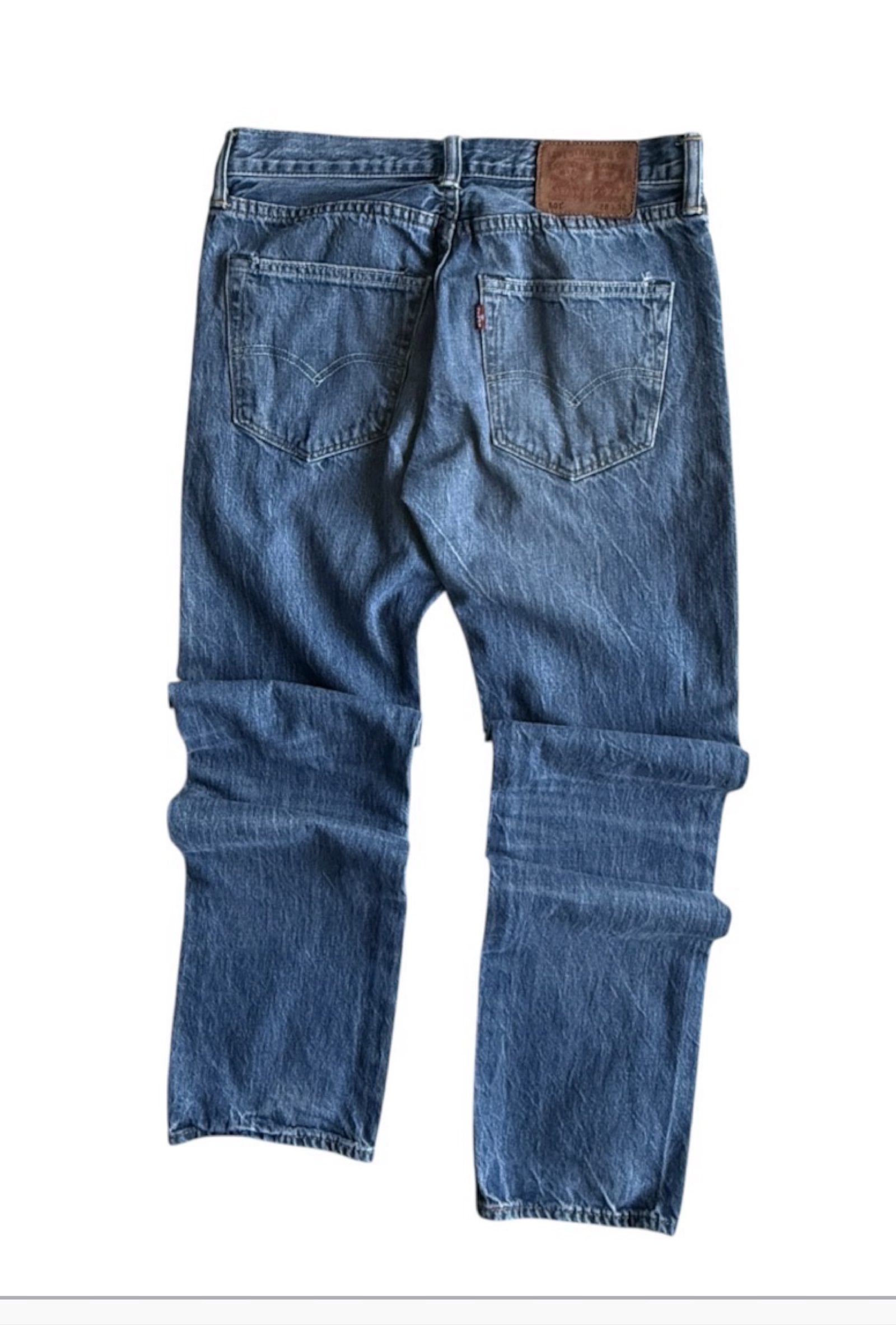Levi’s Men’s 501 Original Jeans W28 L32 Blue Straight Leg Button Fly image 2