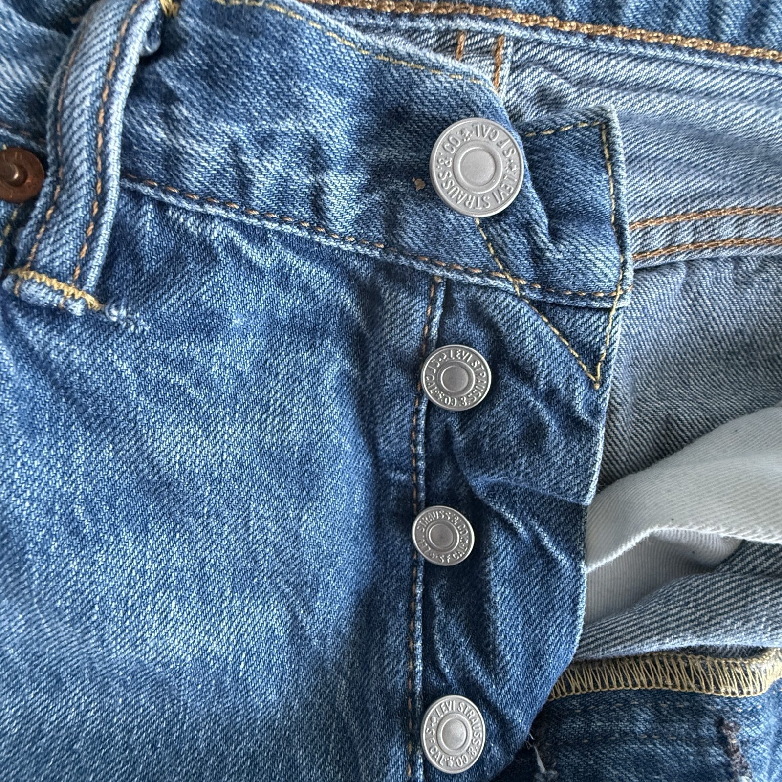 Levi’s Men’s 501 Original Jeans W28 L32 Blue Straight Leg Button Fly image 10