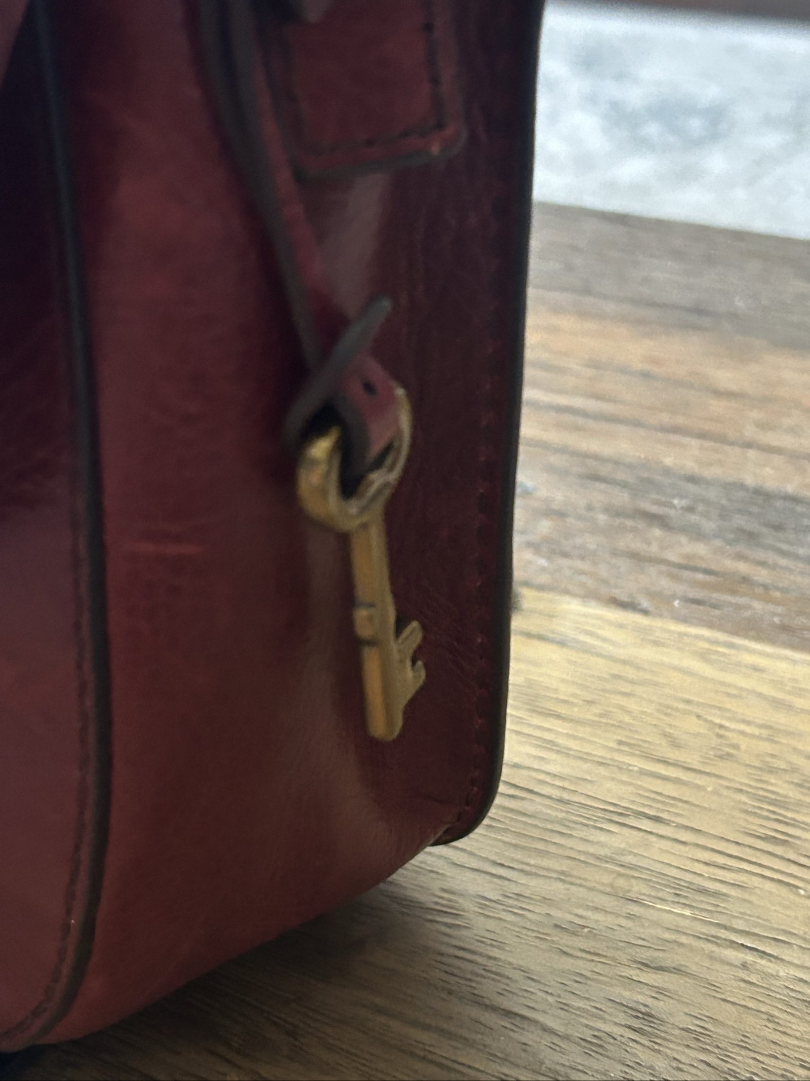 Fossil Emi Red Leather Tassel Detail Shoulder Bag image 4