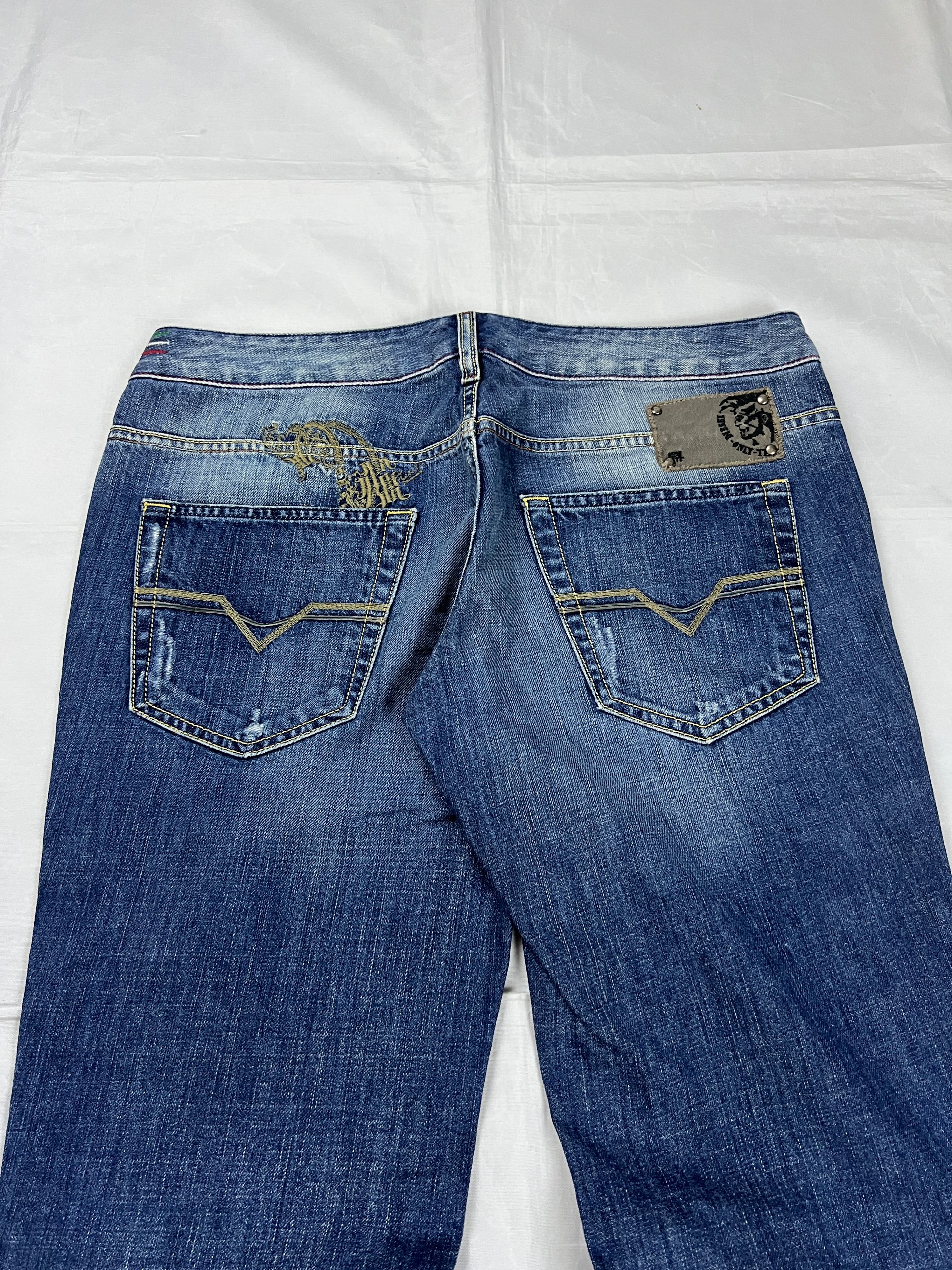 Diesel Blue Denim Jeans W32 L32 Men's Distressed Wash image 6