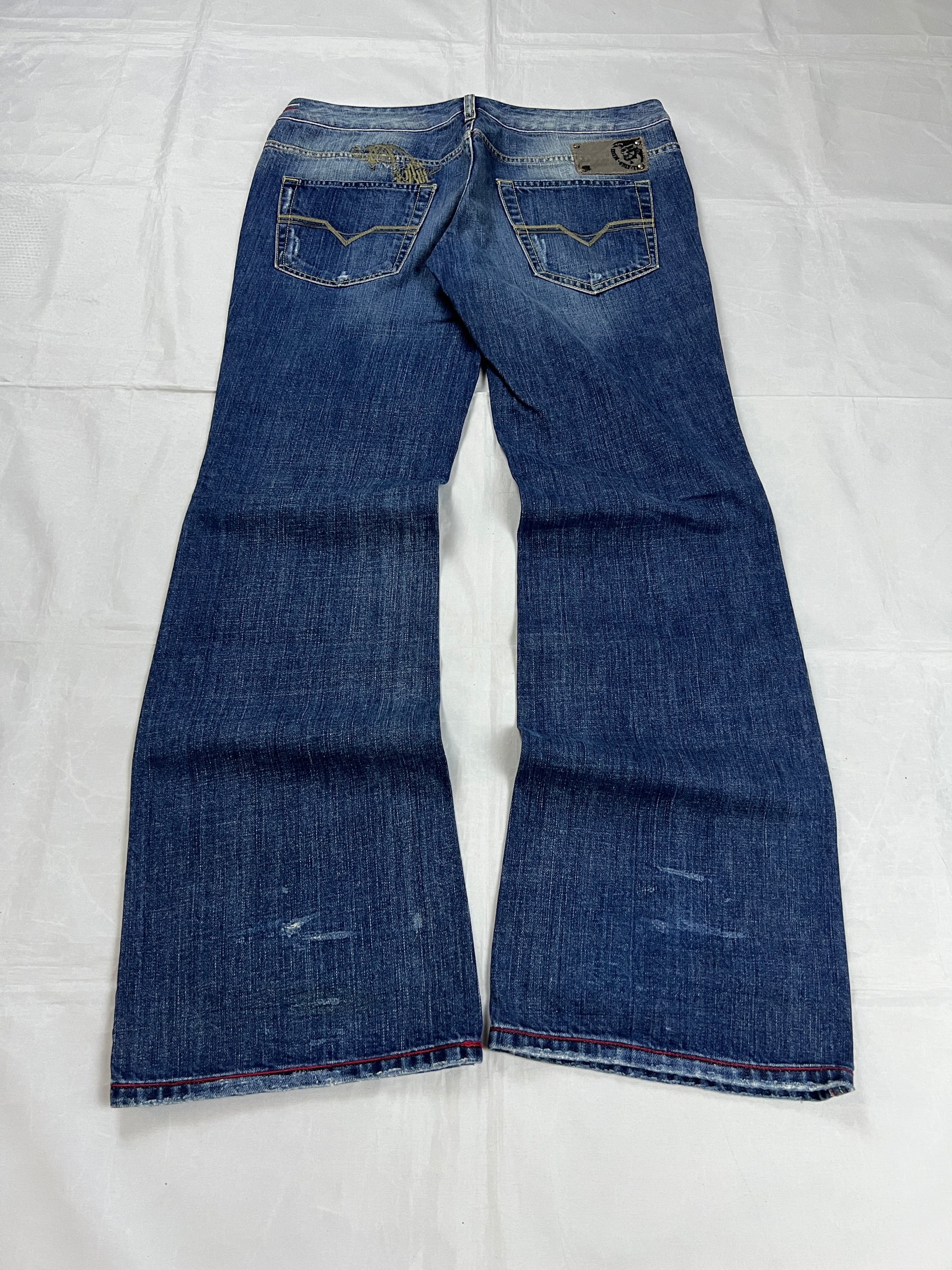 Diesel Blue Denim Jeans W32 L32 Men's Distressed Wash image 7