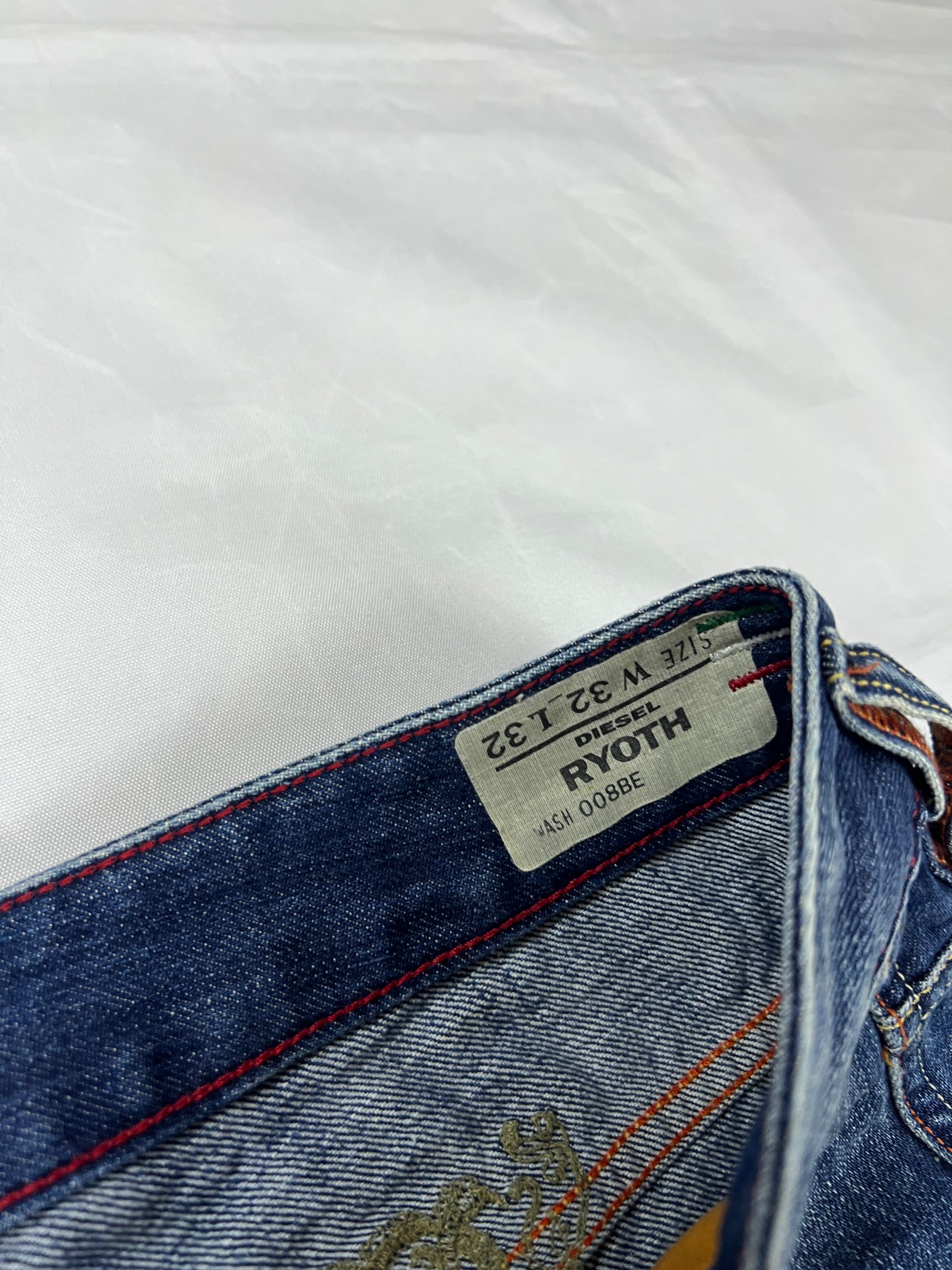 Diesel Blue Denim Jeans W32 L32 Men's Distressed Wash image 8