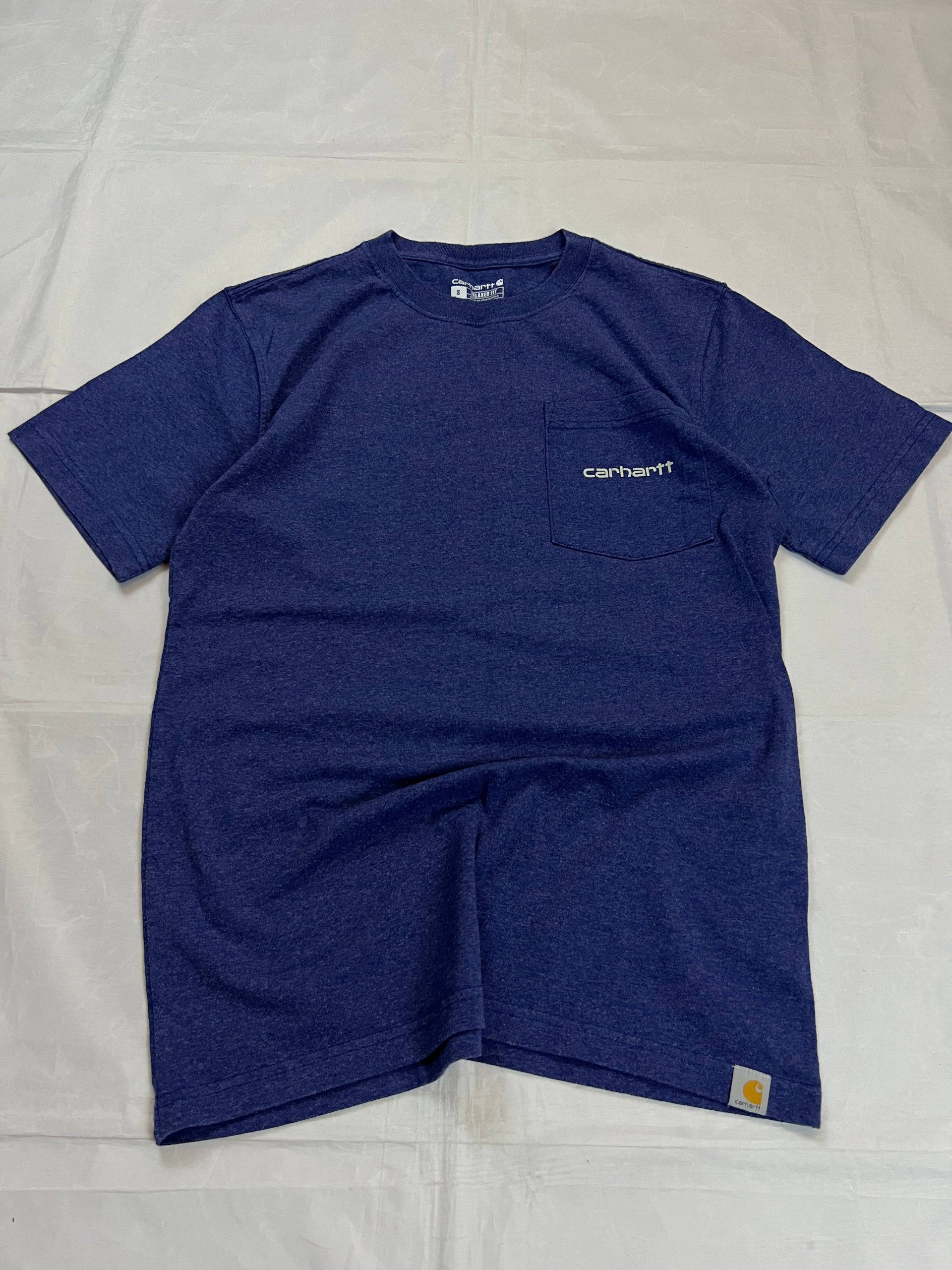 Carhartt Navy Blue Pocket Logo T-Shirt Small