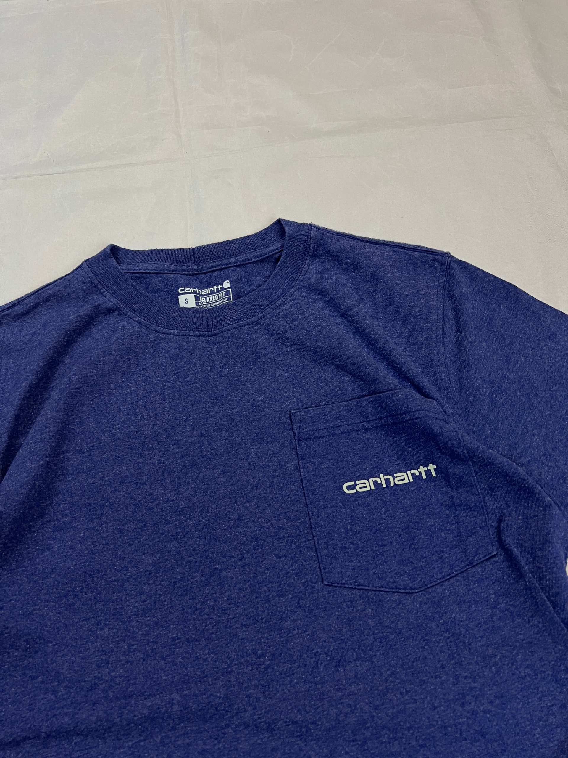 Carhartt Navy Blue Pocket Logo T-Shirt Small image 2
