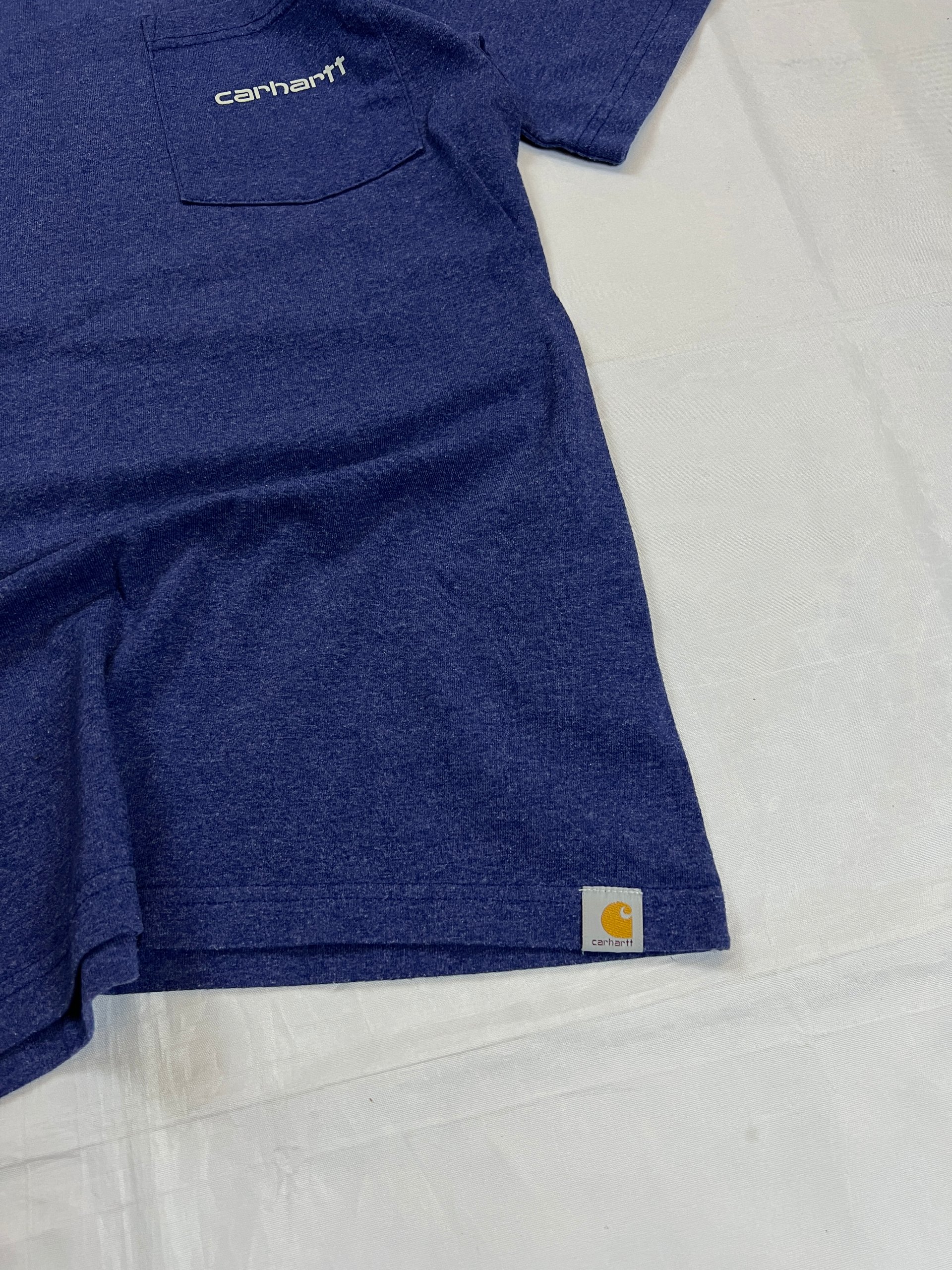 Carhartt Navy Blue Pocket Logo T-Shirt Small image 4