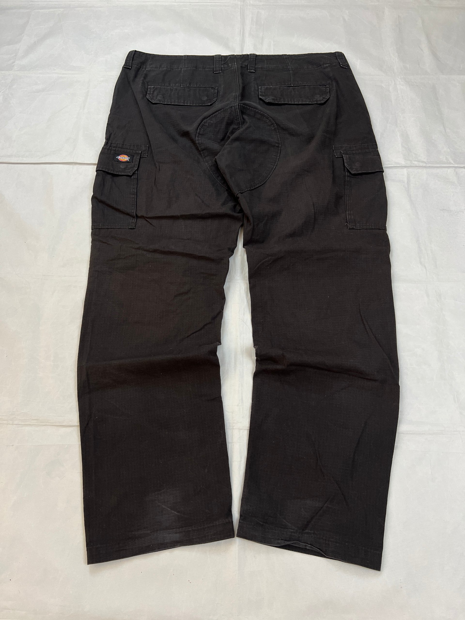 Dickies Black Cargo Work Trousers 38 Cotton Blend