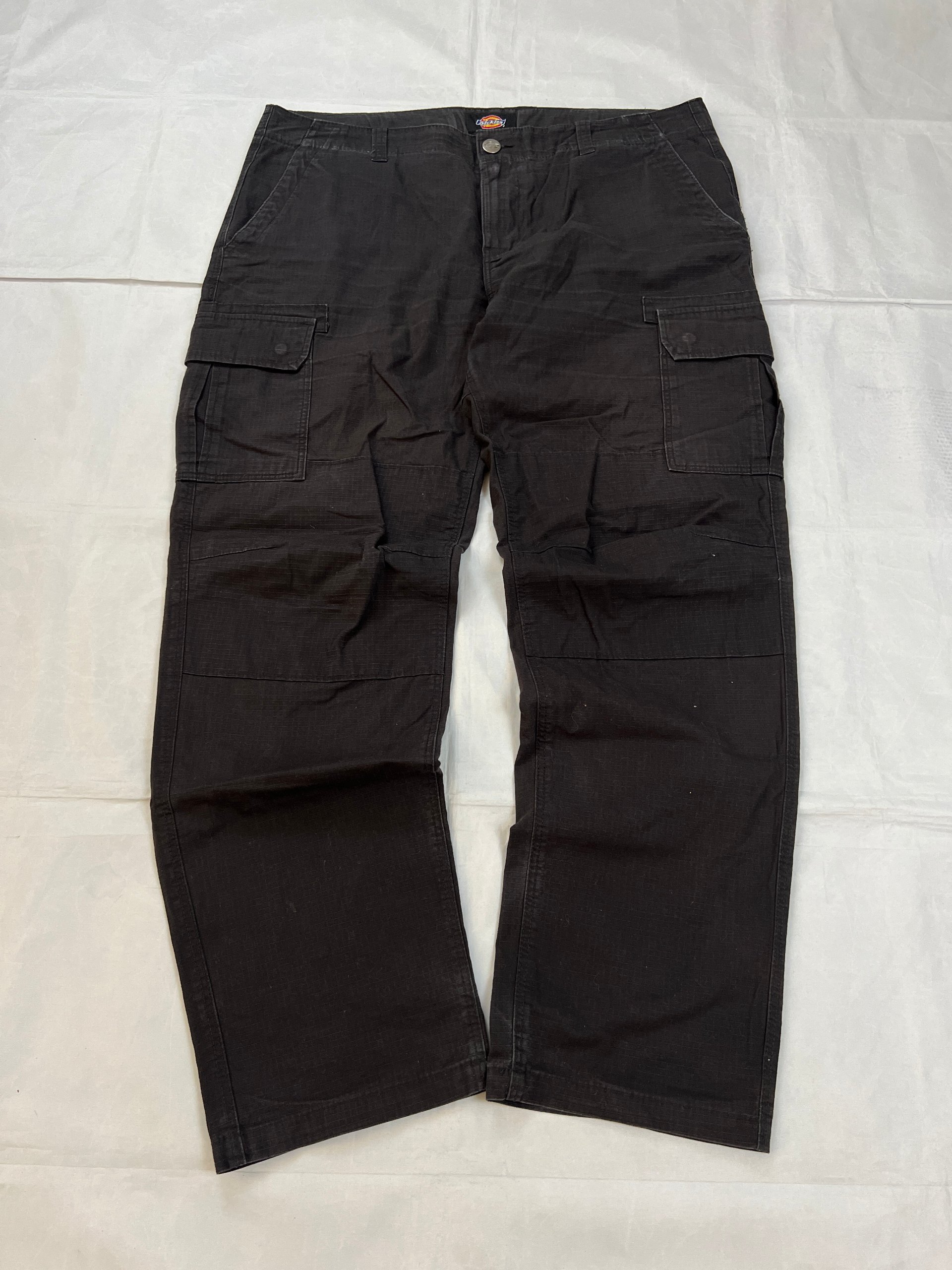 Dickies Black Cargo Work Trousers 38 Cotton Blend image 2