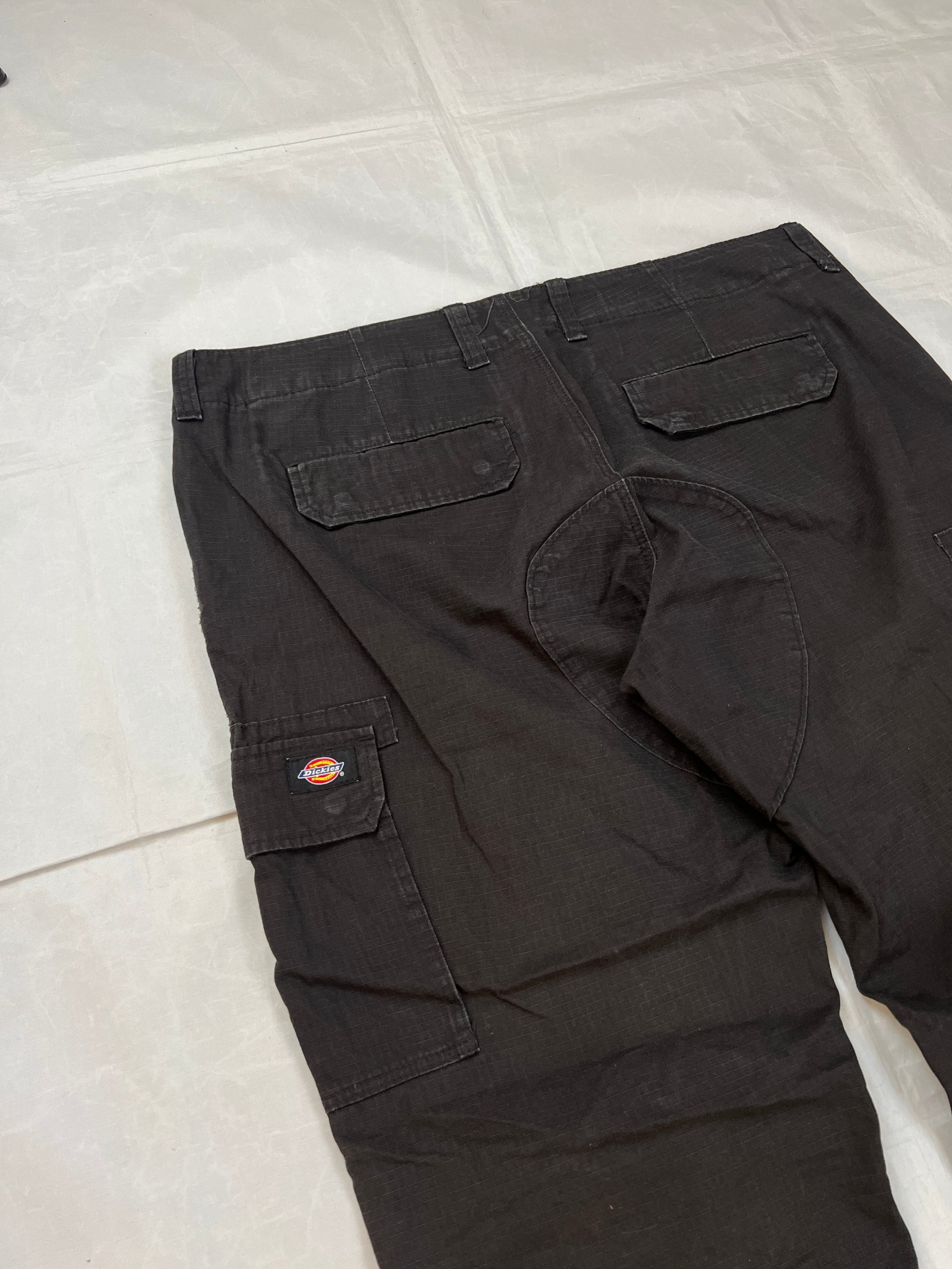 Dickies Black Cargo Work Trousers 38 Cotton Blend image 3