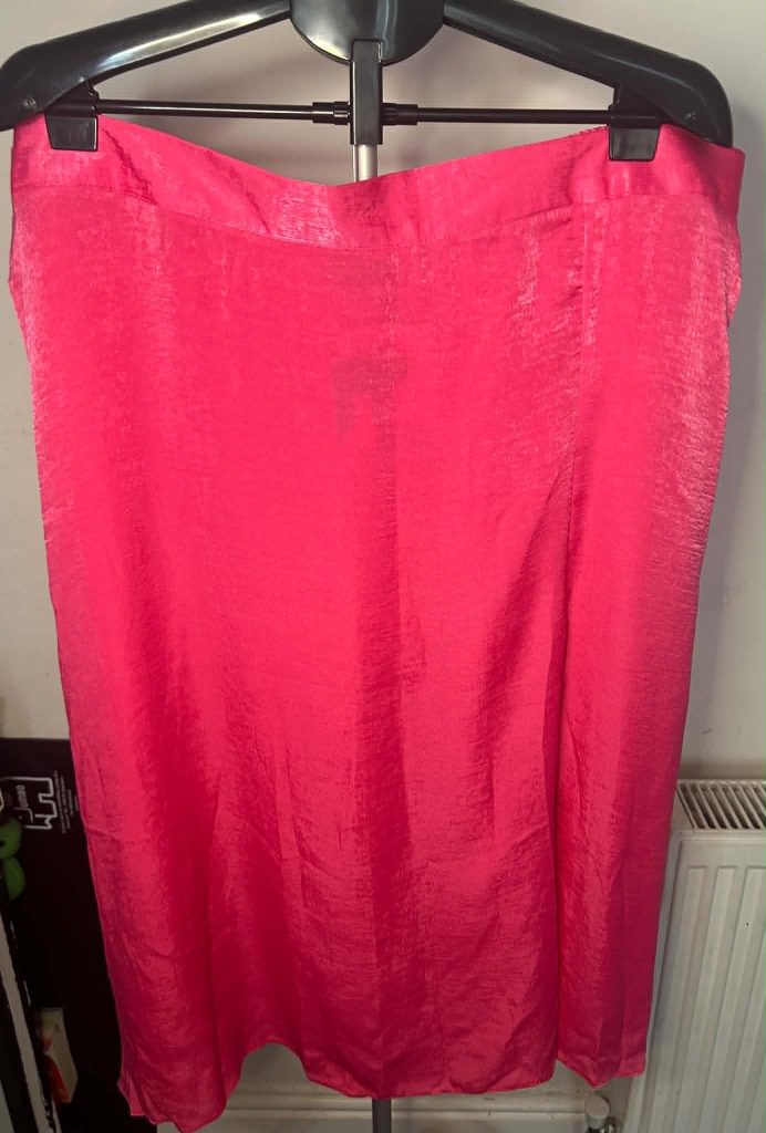 Dunnes Women Pink Elastic Waist Straight Skirt XXL