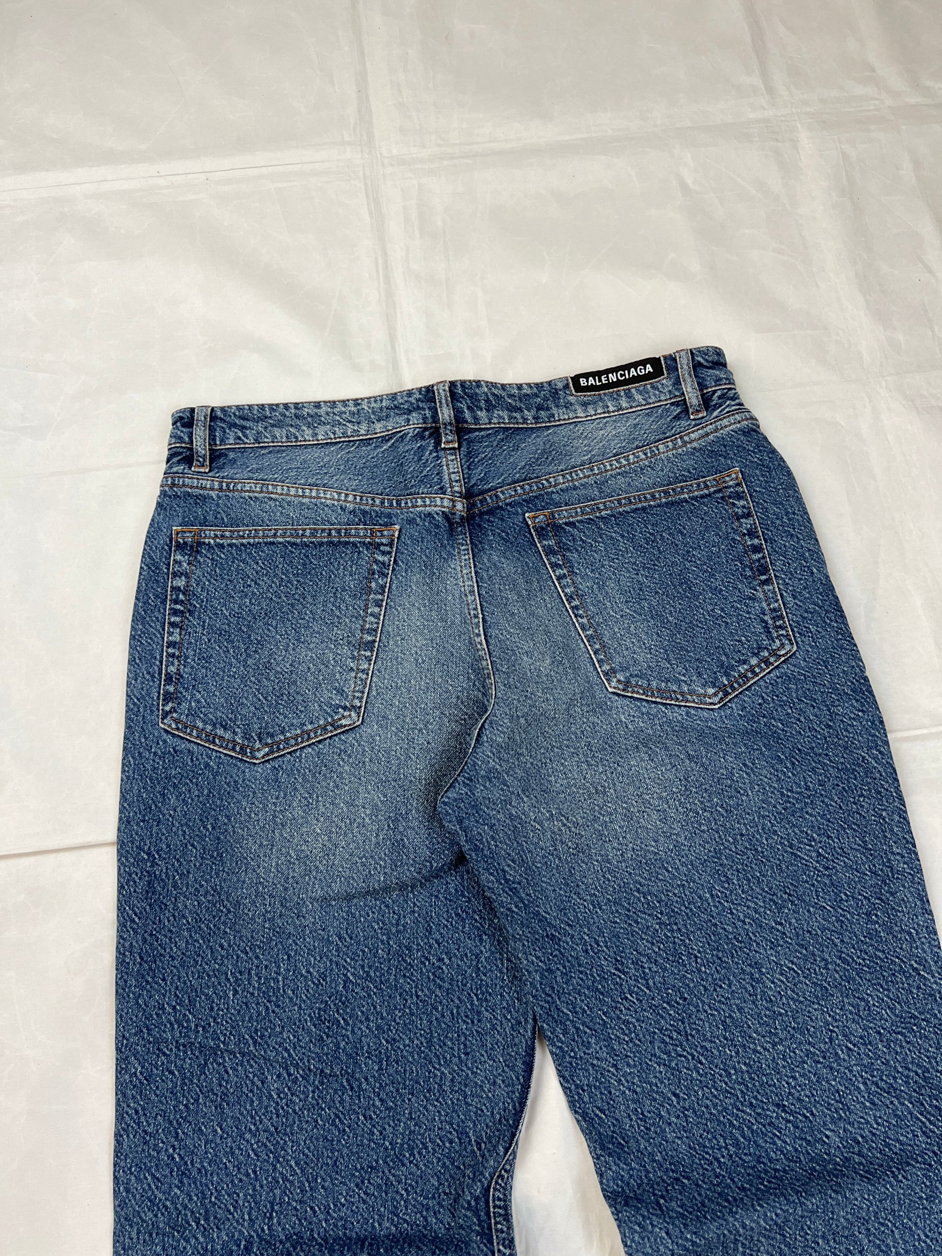 Balenciaga Blue Denim Jeans 33 Made in Tunisia image 4