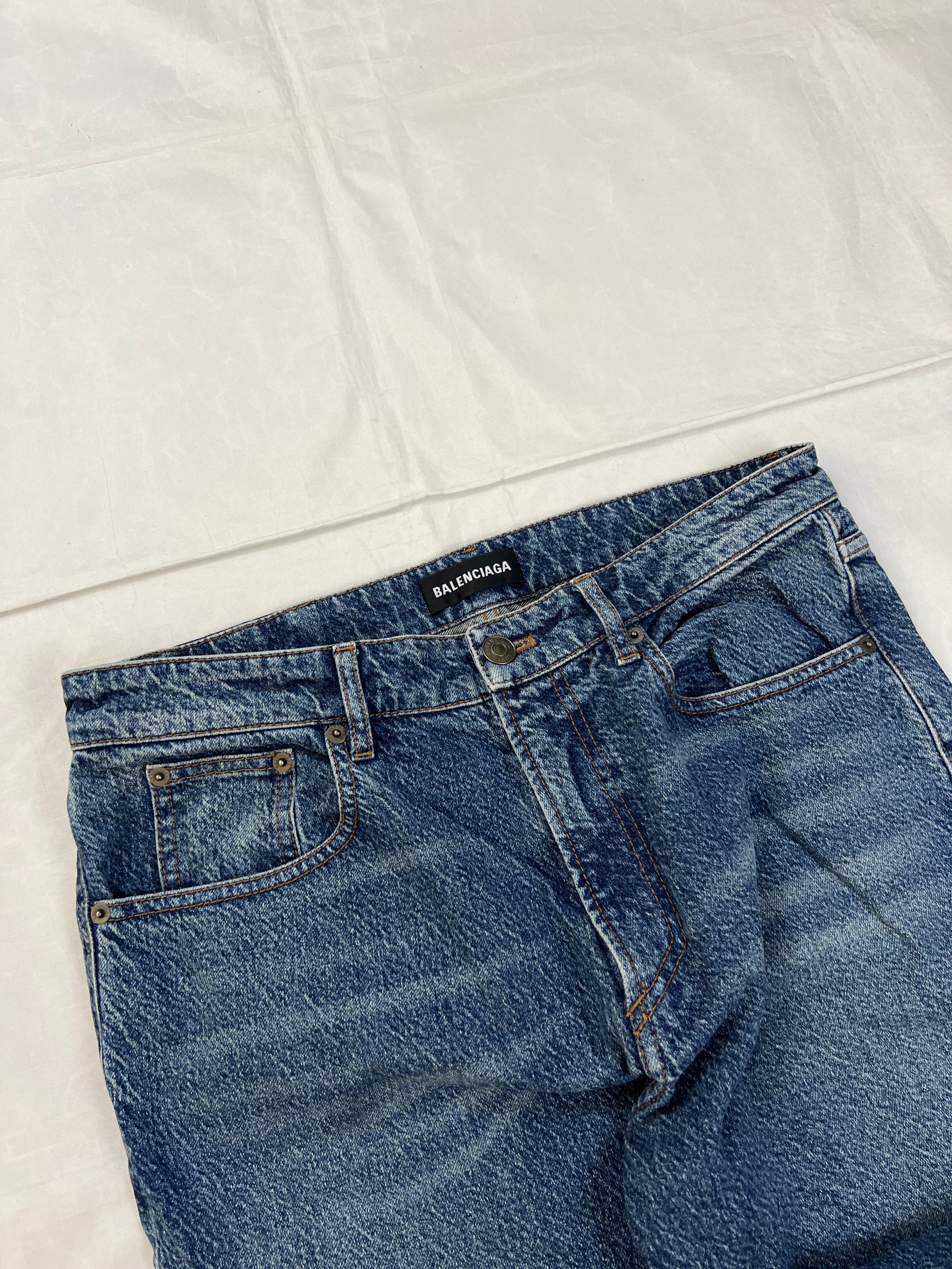 Balenciaga Blue Denim Jeans 33 Made in Tunisia image 5