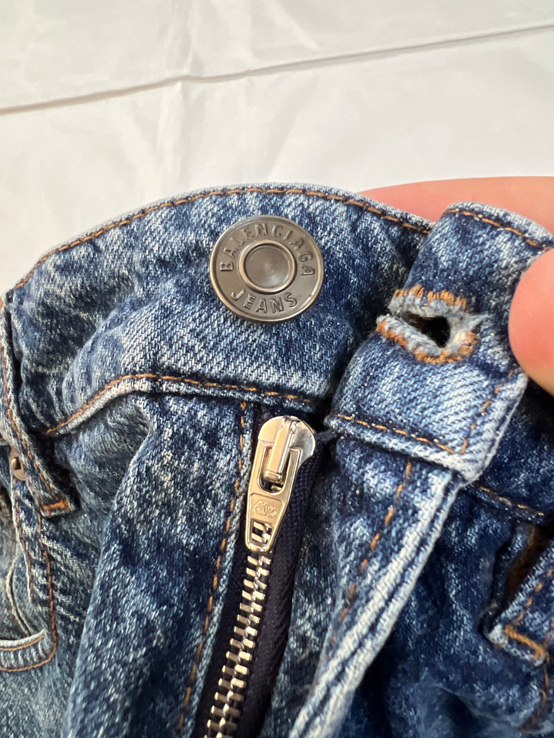 Balenciaga Blue Denim Jeans 33 Made in Tunisia image 6