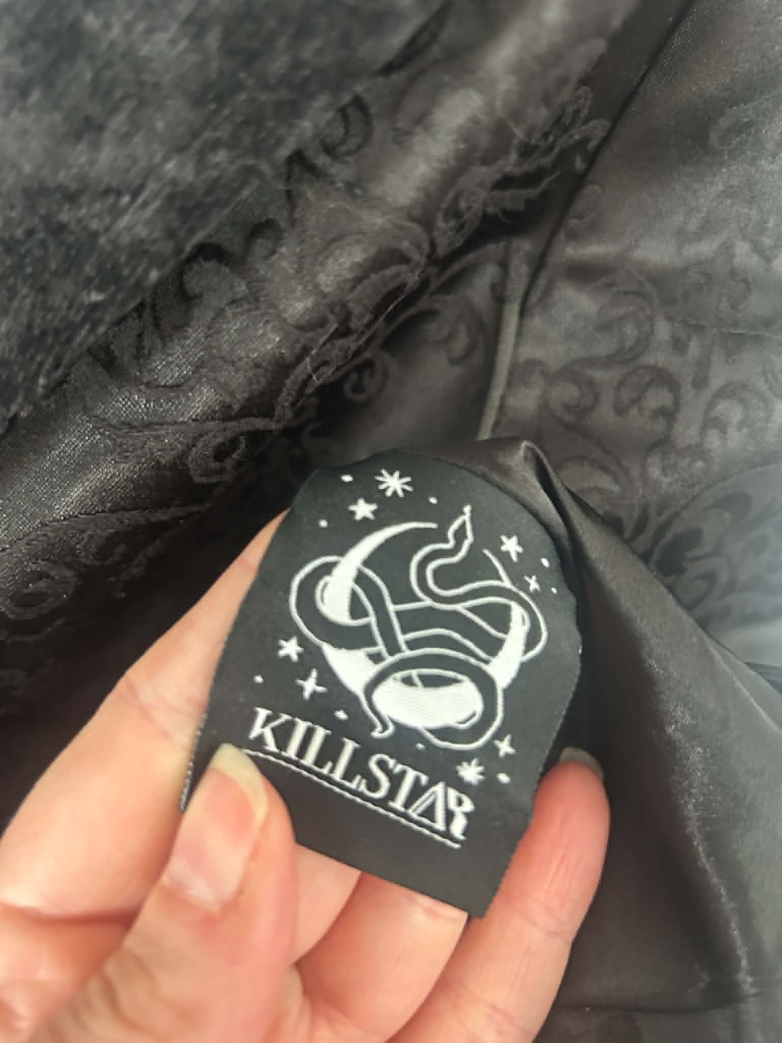 Killstar Black Bram Waistcoat Small Gothic Fitted Tailcoat Vest image 3