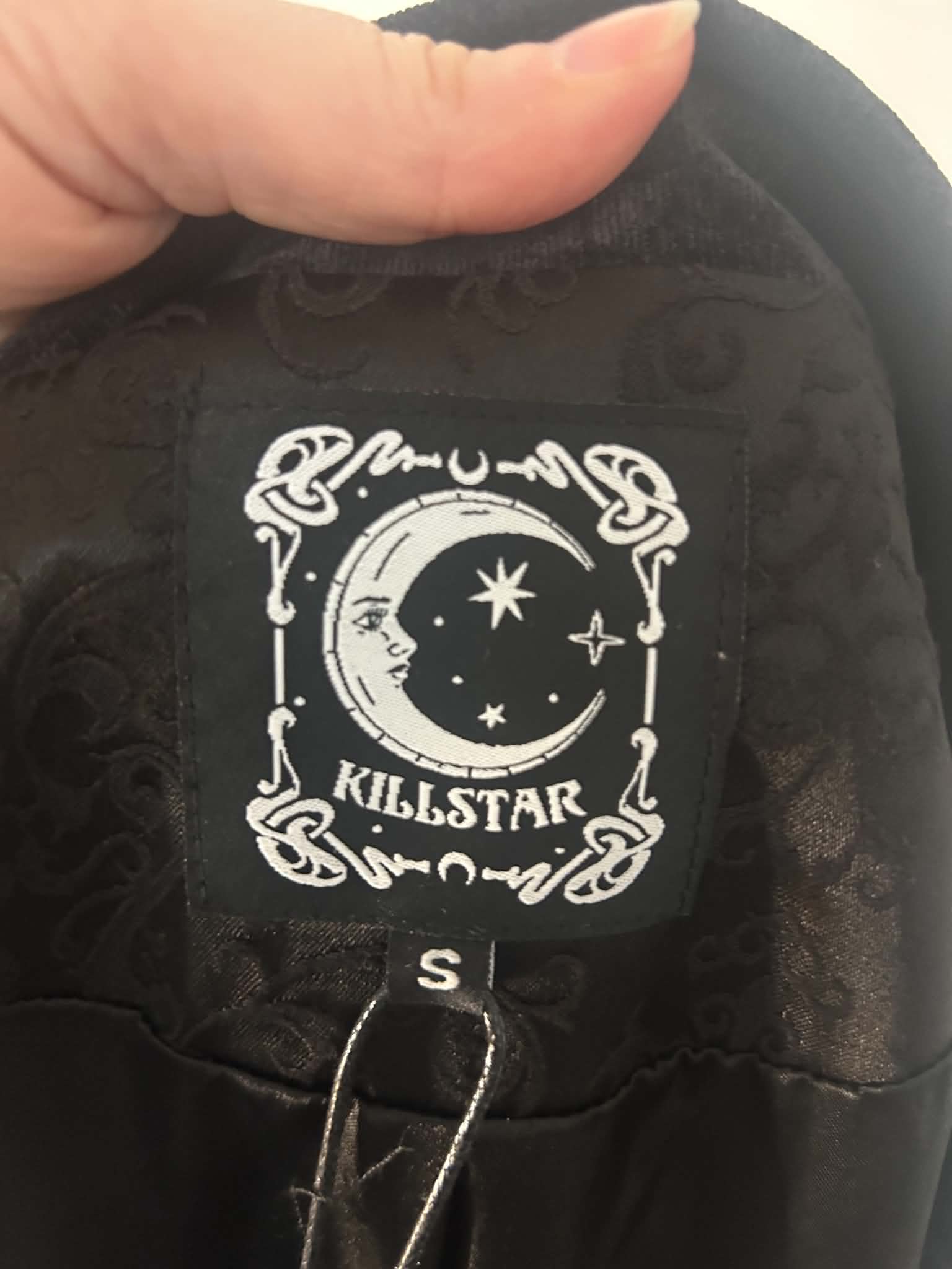Killstar Black Bram Waistcoat Small Gothic Fitted Tailcoat Vest image 5