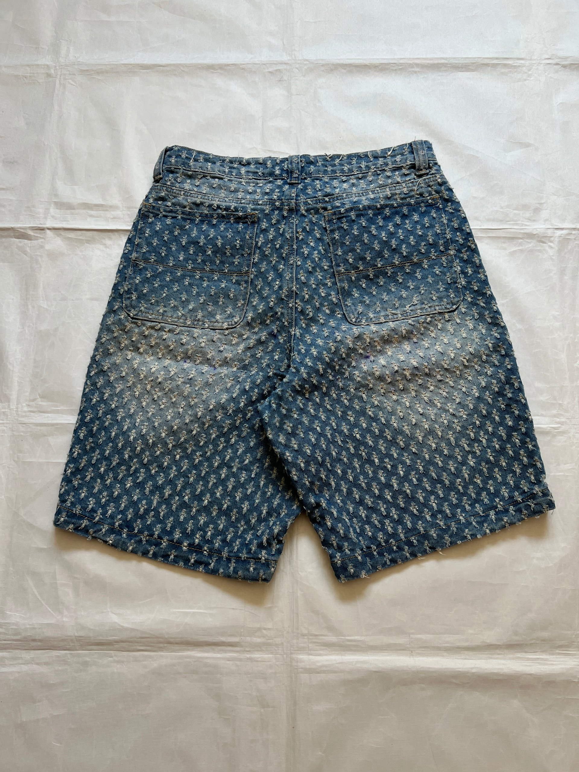 Based NY Blue Baggy Fit Denim Shorts 30 100% Cotton image 2