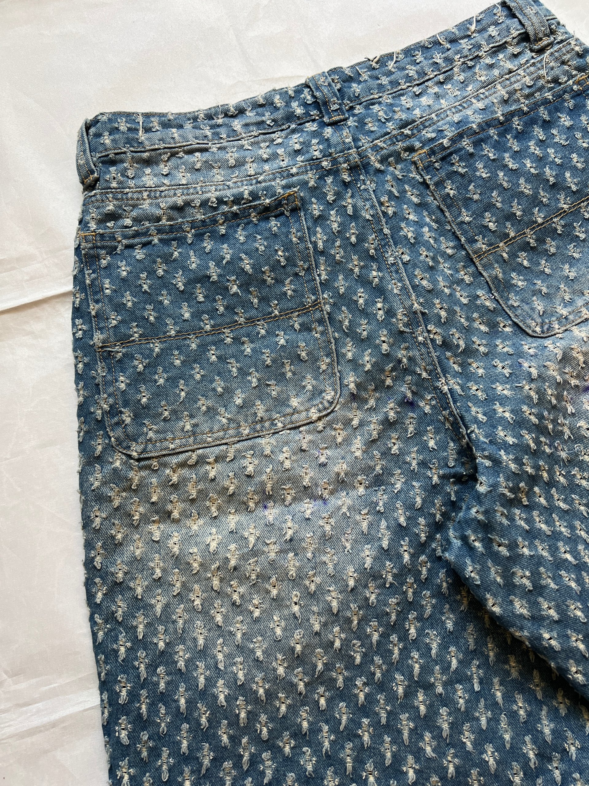 Based NY Blue Baggy Fit Denim Shorts 30 100% Cotton image 4