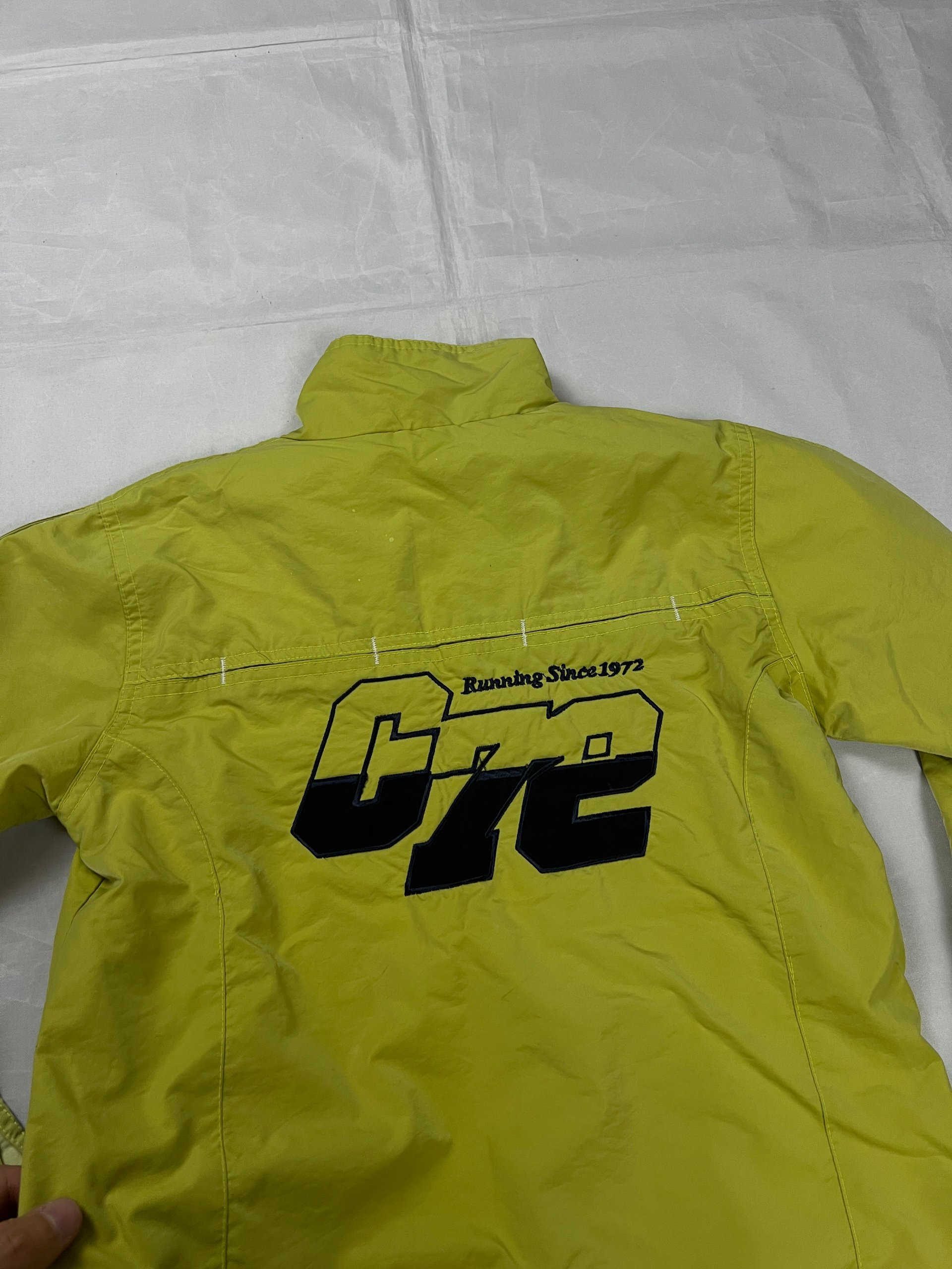Nike Yellow Track Jacket Medium Retro Embroidered Logo image 3