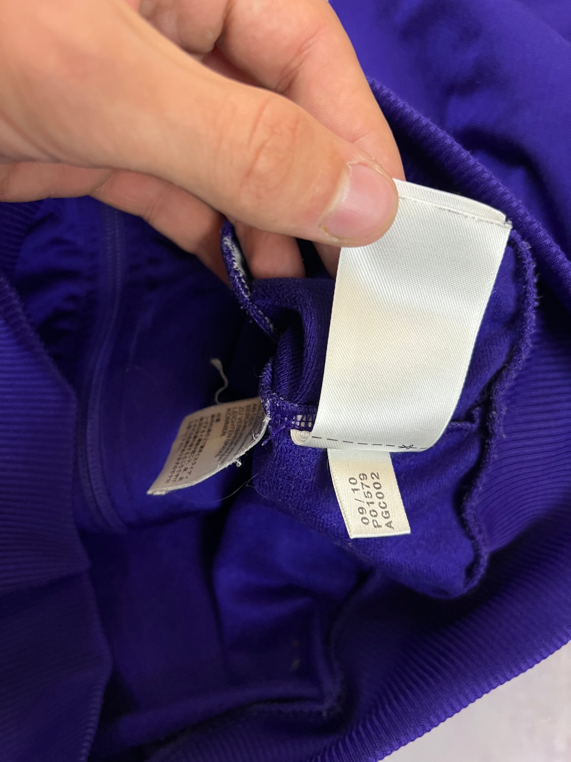 Adidas Men's Purple Track Jacket Small White Stripes image 4