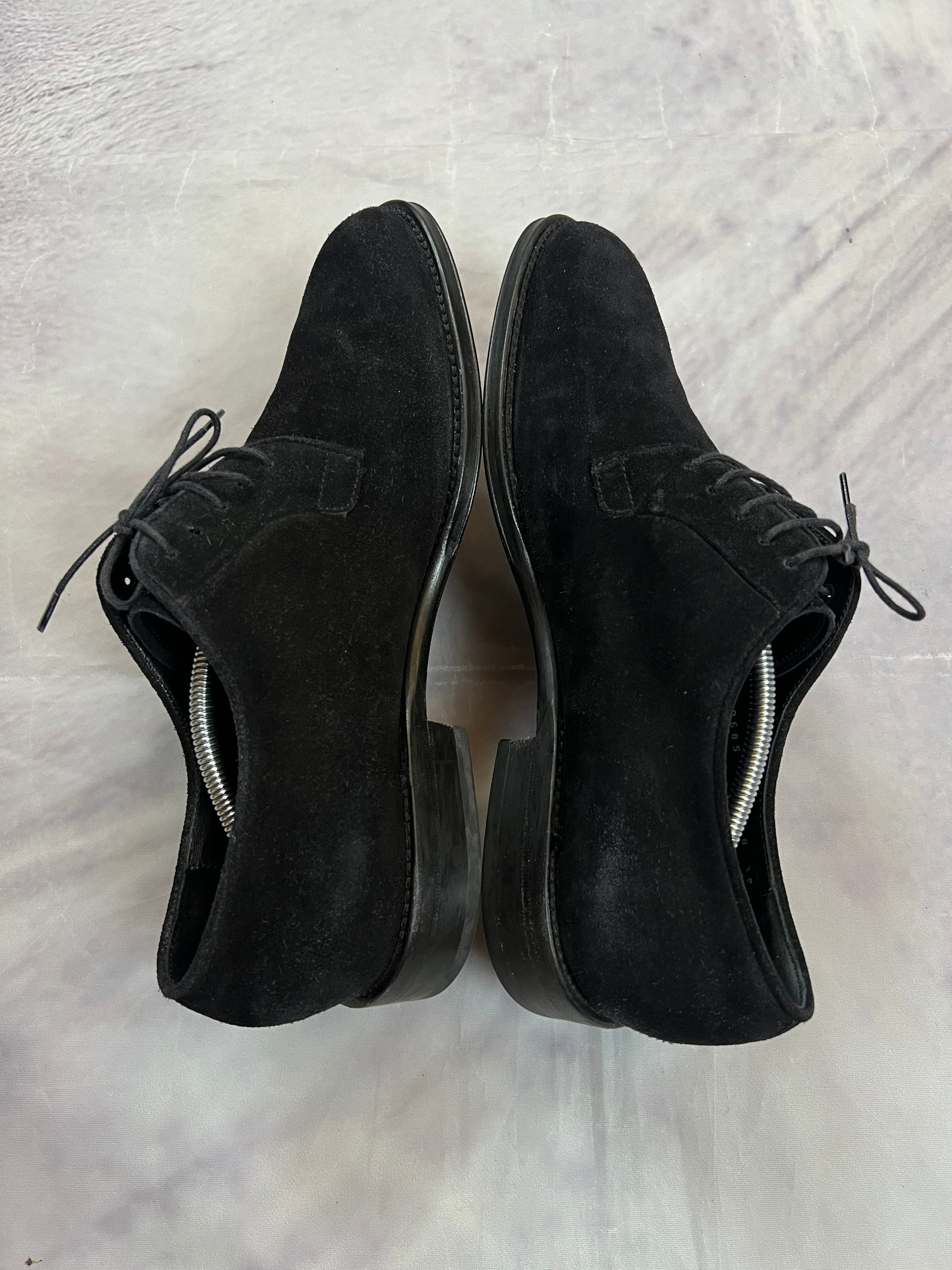 Salvatore Ferragamo Black Suede Derby Shoes UK 8 image 5