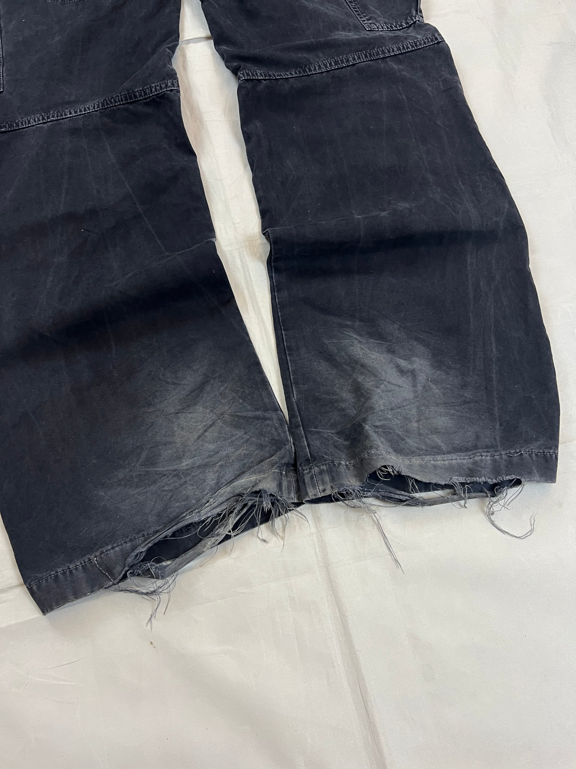 Prada Men's Washed Navy Cargo Trousers Size 50 Cotton image 10
