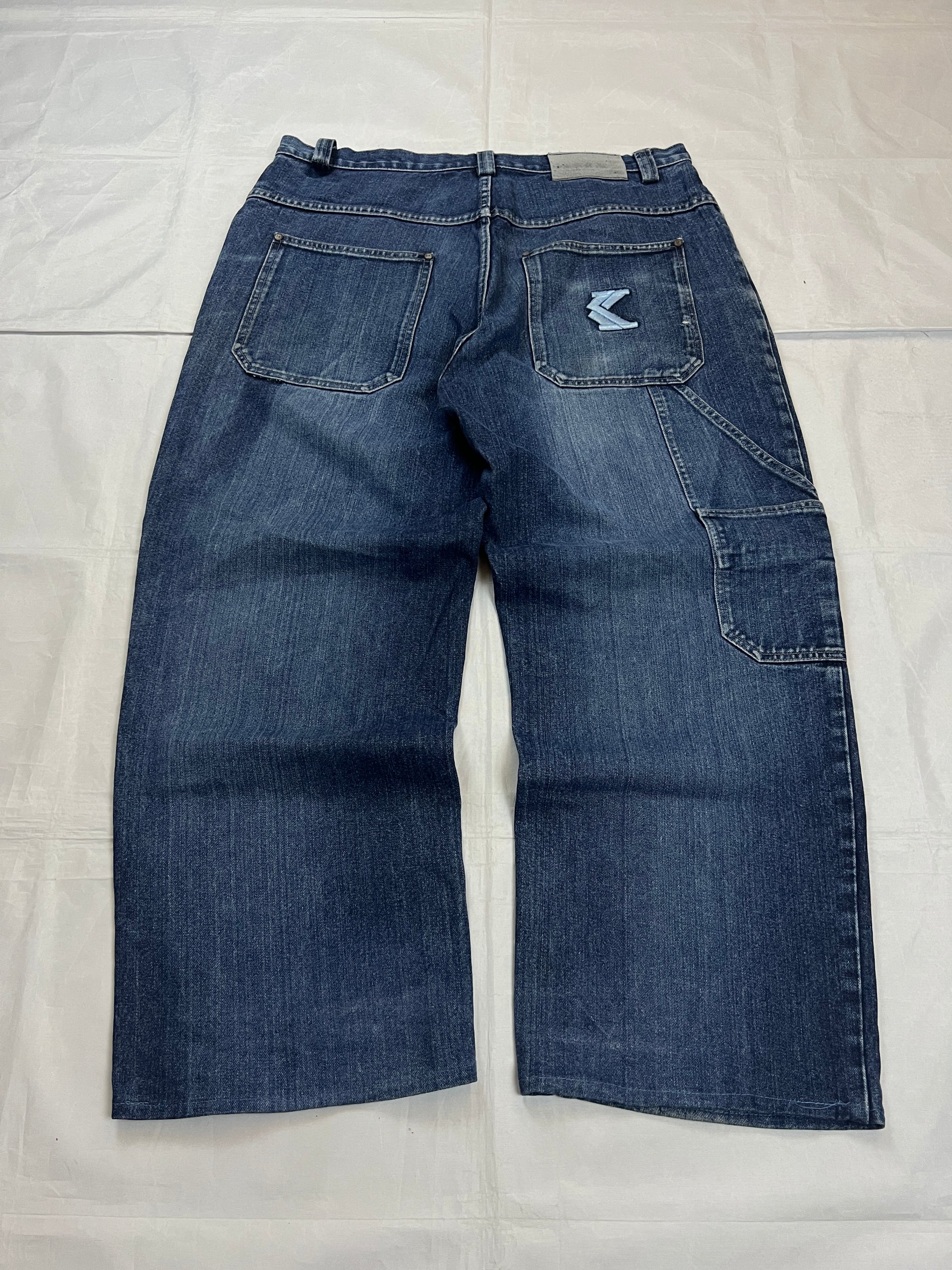 Kani Blue Denim Carpenter Jeans 36x34 Distressed