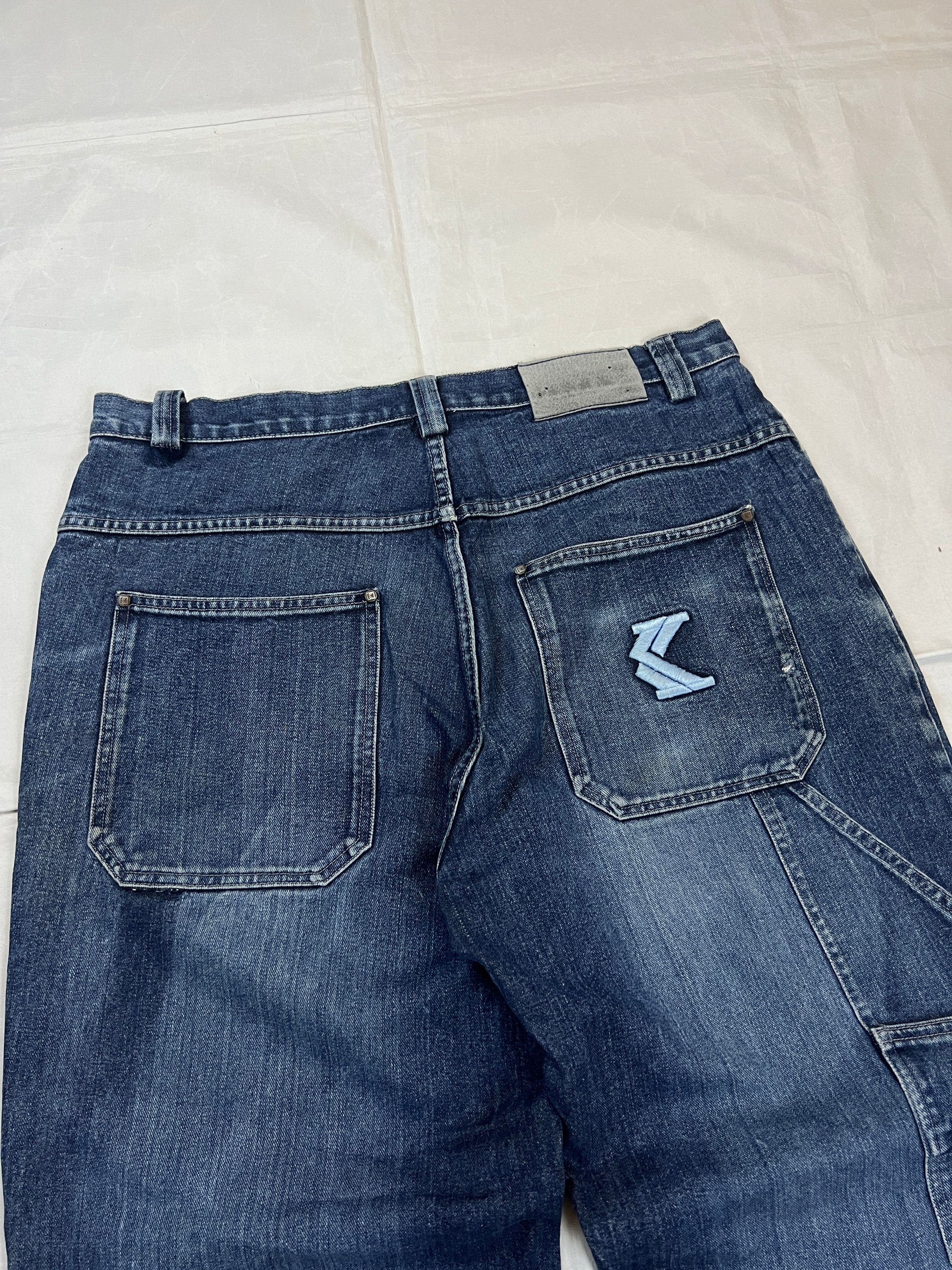 Kani Blue Denim Carpenter Jeans 36x34 Distressed image 3