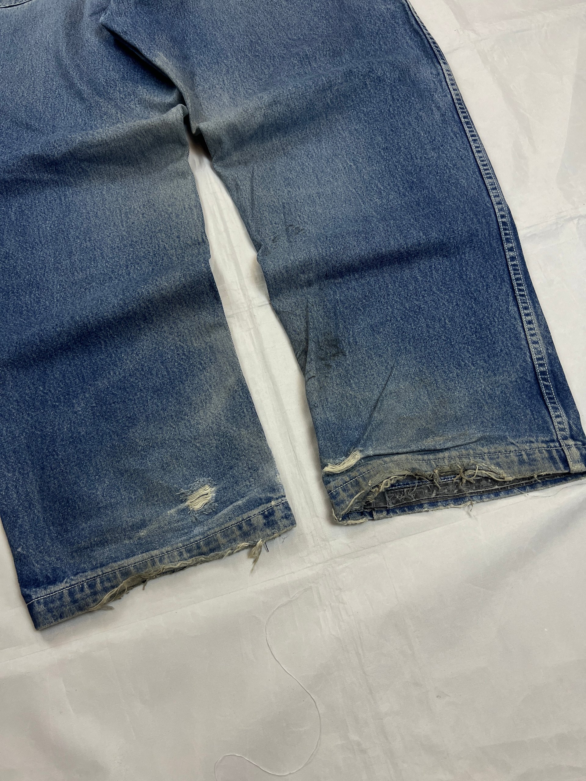 Pure Playaz Blue Denim Jeans W36 Distressed Ripped image 6