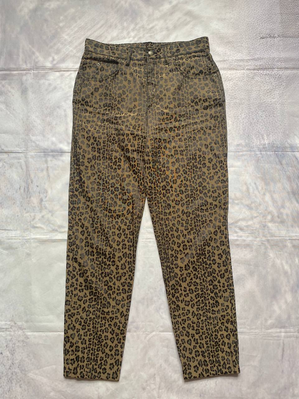 Iceberg Women's Brown Leopard Print Cotton Trousers Size 33