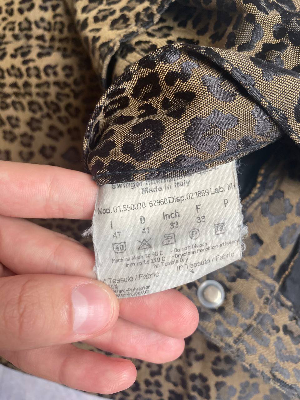 Iceberg Women's Brown Leopard Print Cotton Trousers Size 33 image 4