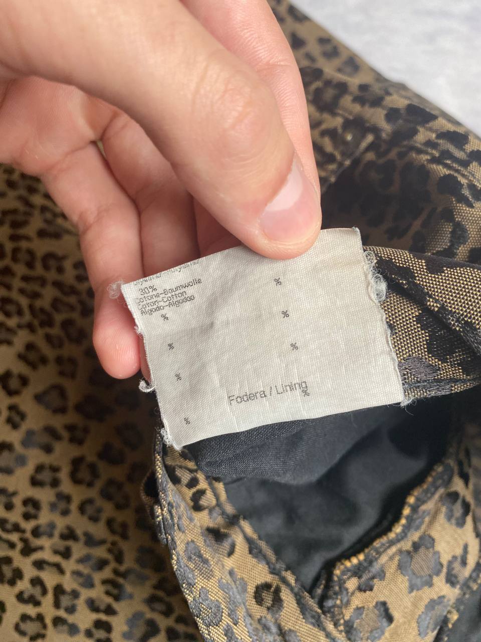 Iceberg Women's Brown Leopard Print Cotton Trousers Size 33 image 5