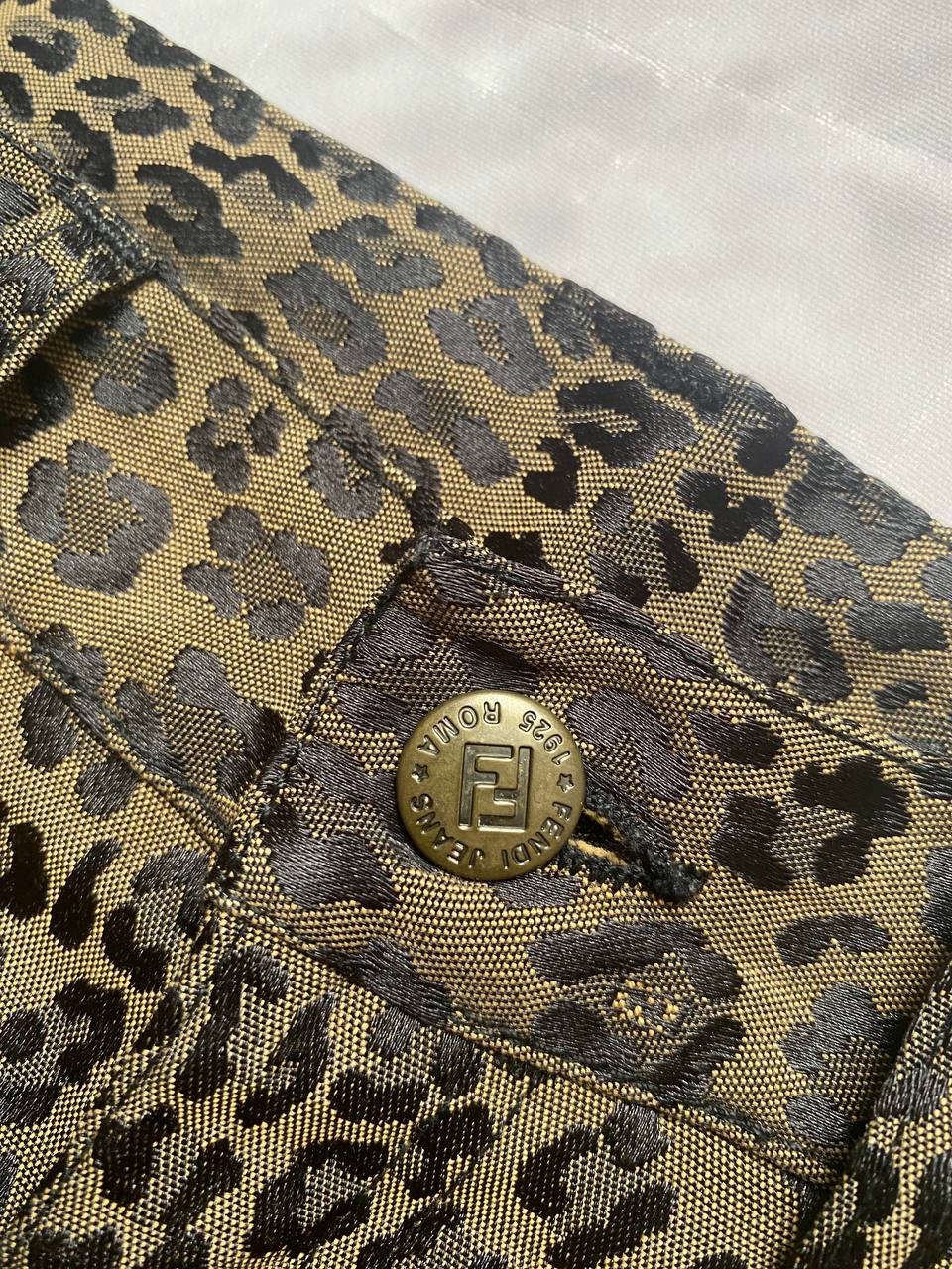 Iceberg Women's Brown Leopard Print Cotton Trousers Size 33 image 10
