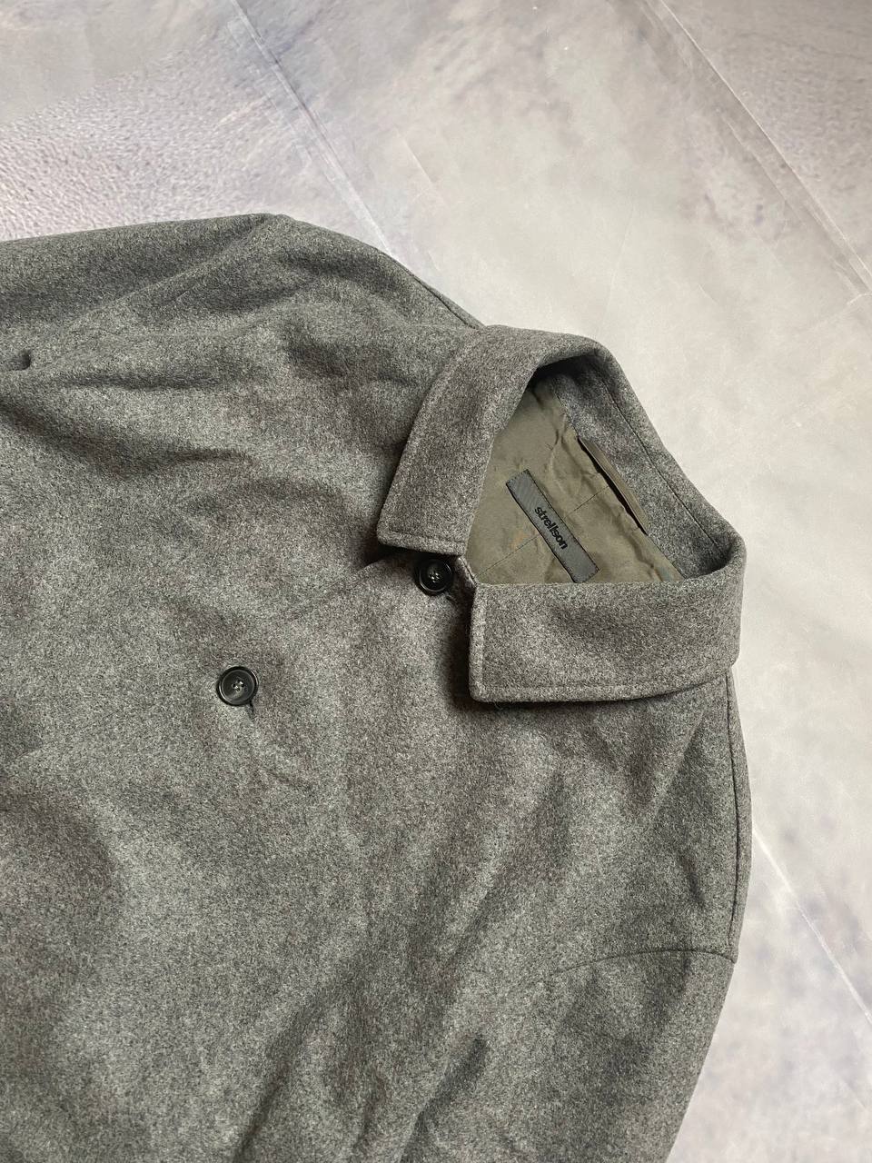 Strellson Grey Wool Blend Overcoat Size 46 Men's image 2