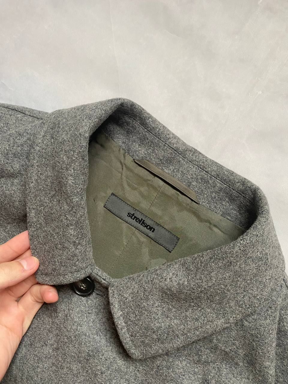 Strellson Grey Wool Blend Overcoat Size 46 Men's image 4